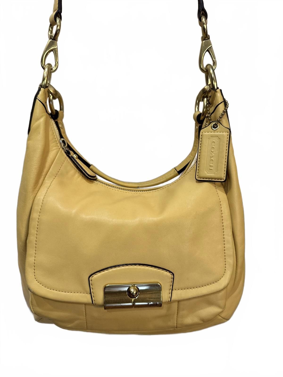 Coach Coach Yellow Leather Shoulder Bag Size ONE SIZE - 1 Thumbnail