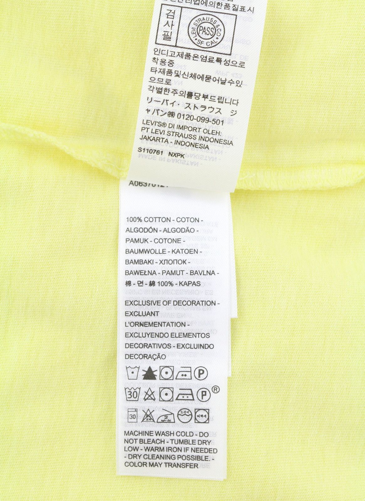 Levi's VINTAGE FIT XL Yellow Cotton Tricot Crew Neck 87865 Size US XL / EU 56 / 4 - 8 Thumbnail