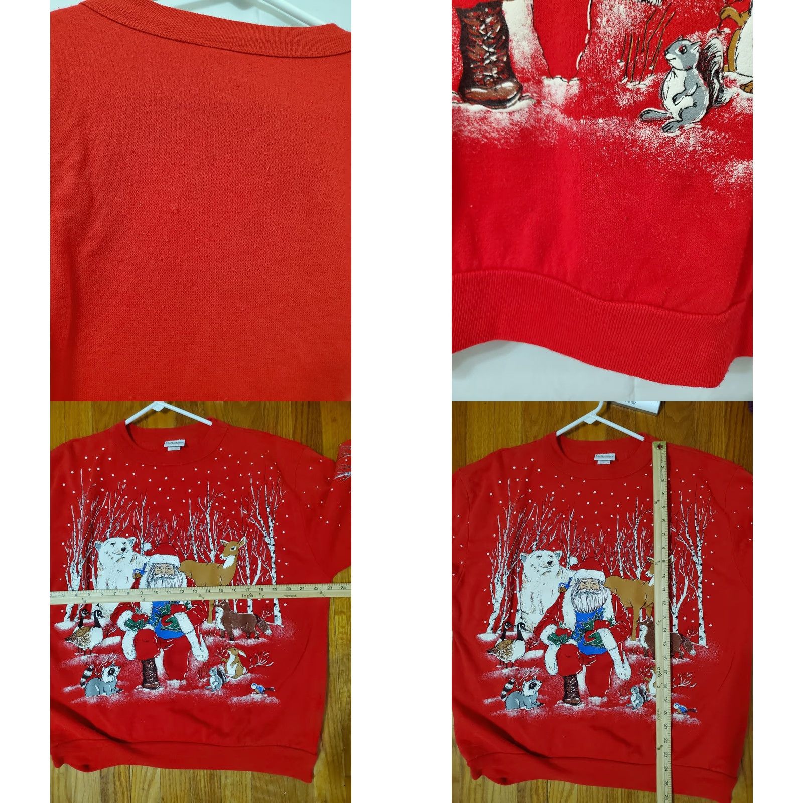 Vintage VINTAGE Holiday Time Christmas Sweater Red Large Acrylic Santa Bears Crew Neck Pullover Knitted Knit Winter Christmas Women Size L / US 10 / IT 46 - 8 Thumbnail