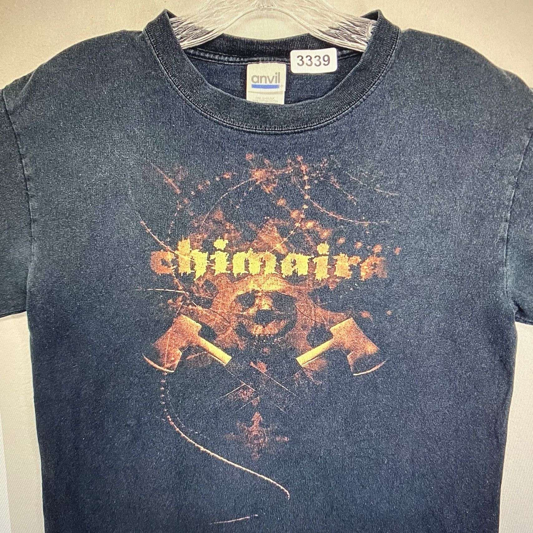 Anvil Vintage Chimaira Heavy Metal Band T-Shirt Adult Small Black Graphic Skull Axe Y2K Metal Merch Size US S / EU 44-46 / 1 - 4 Thumbnail