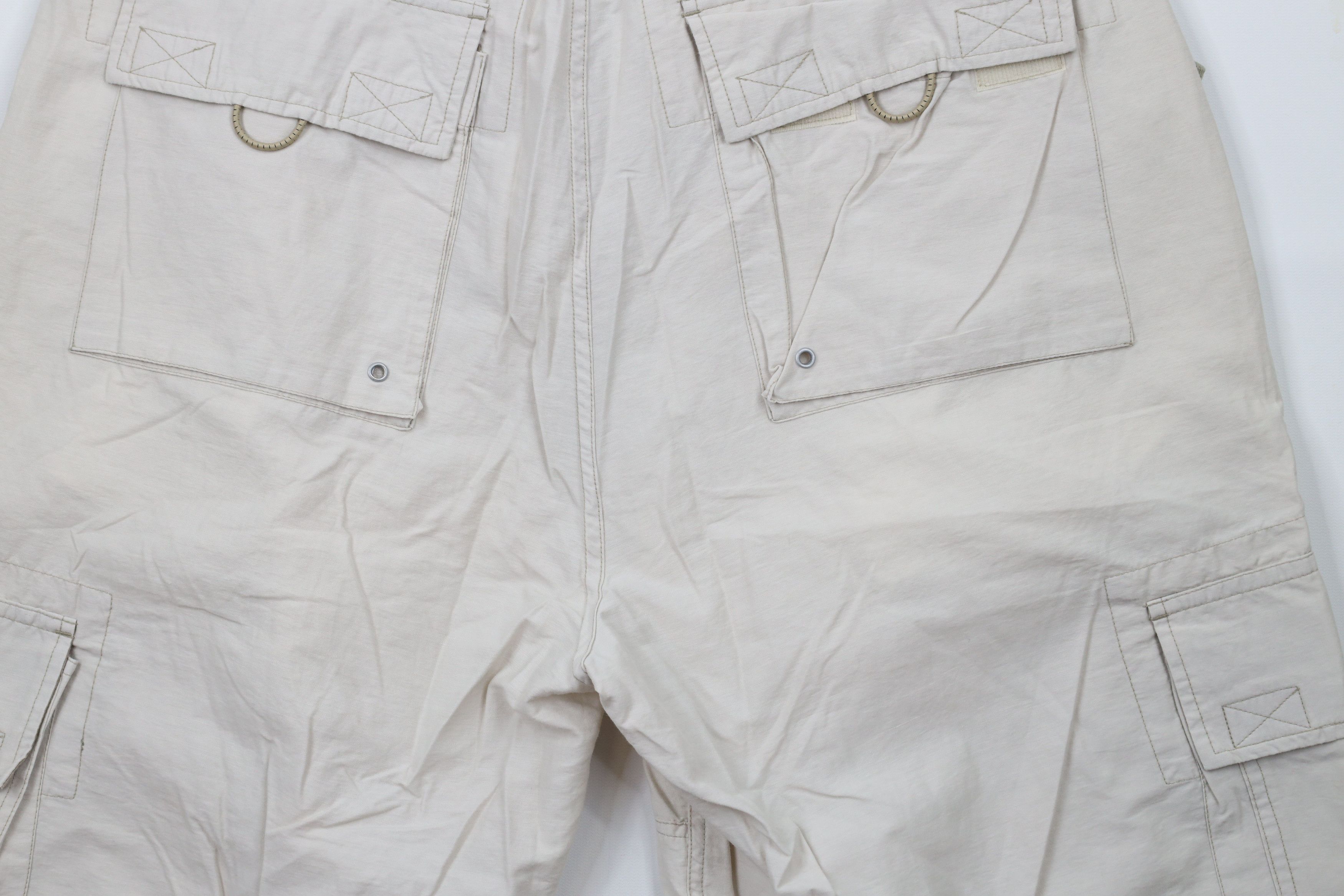 Vintage Vintage 90s Streetwear Baggy Fit Straps Cargo Shorts Beige Size US 34 / EU 50 - 10 Thumbnail