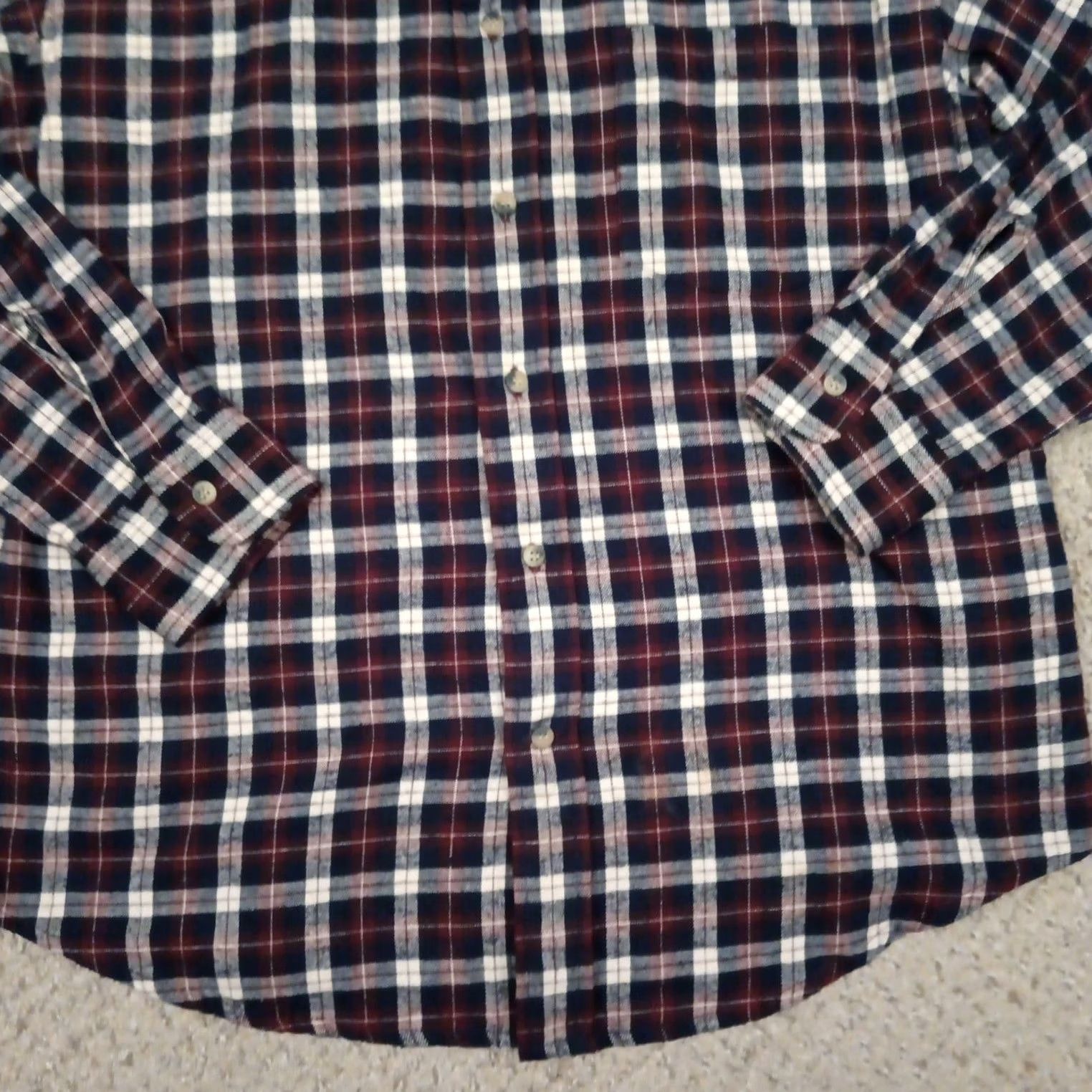 Arrow Arrow Shirt Mens Medium Red Plaid Flannel Long Sleeve Button Down Cotton Size US M / EU 48-50 / 2 - 4 Thumbnail