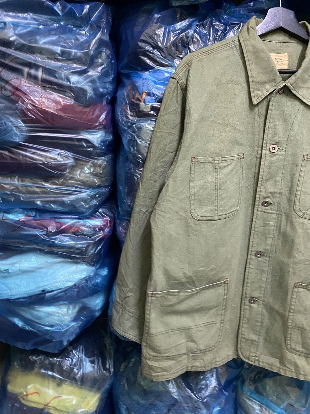 Other VINTAGE NAVVY DAILY WORKWEAR CHORE JACKET Size US L / EU 52-54 / 3 - 5 Thumbnail