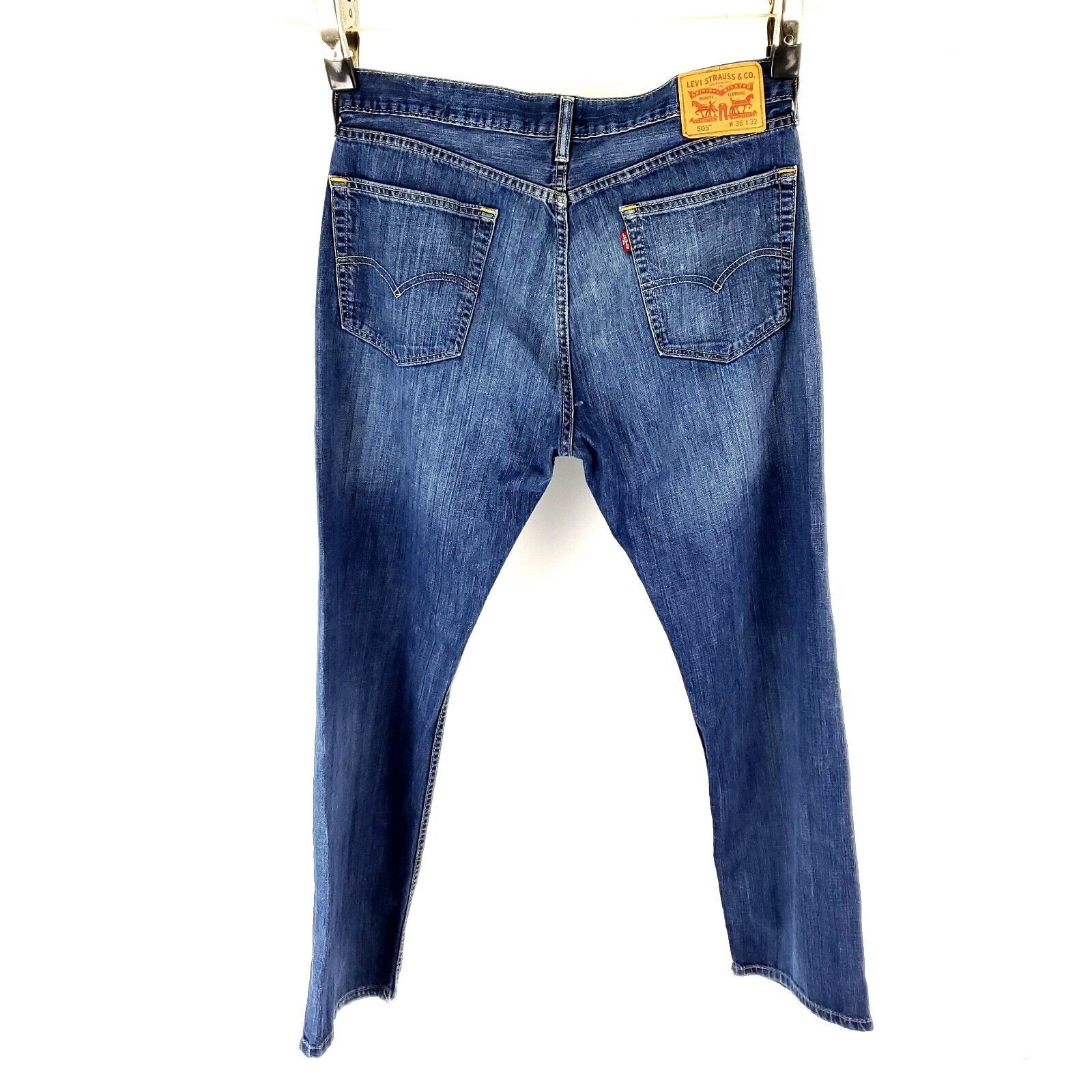 Levi's Levi's 505 Straight Regular Fit Blue Jeans 34/31 Enzyme Ston Size US 34 / EU 50 - 8 Thumbnail