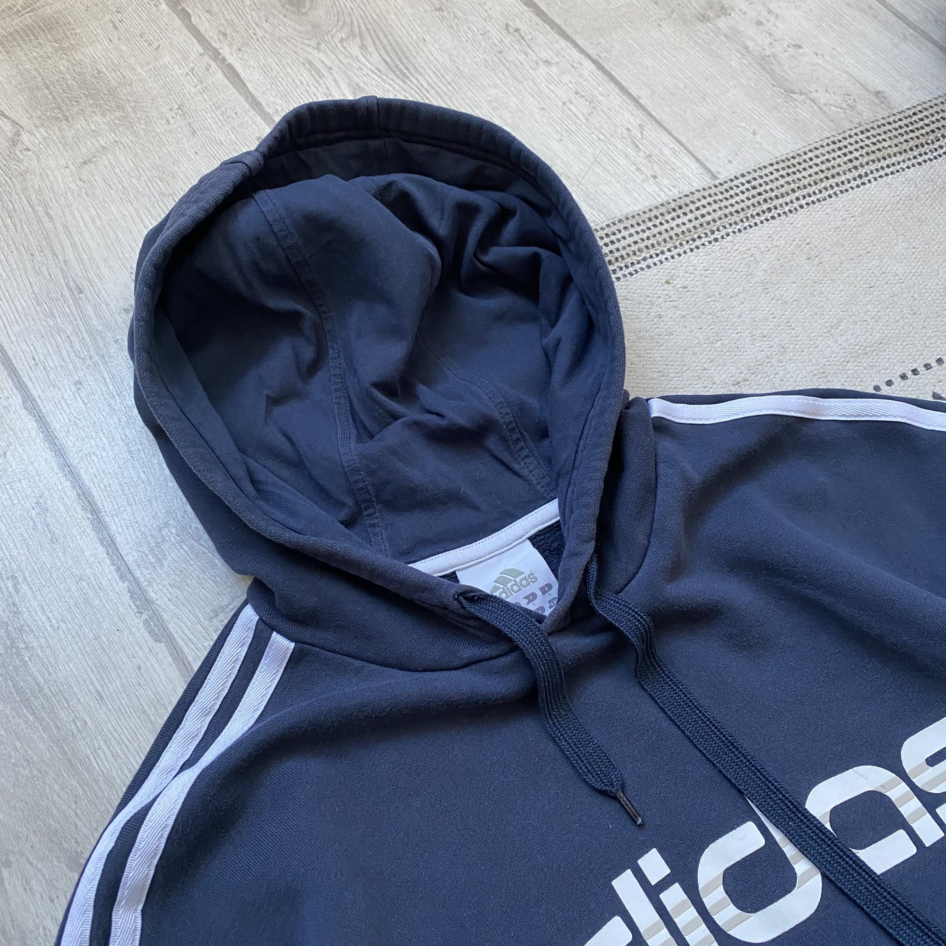 Adidas 🕷️Vintage 2000s Adidas hoodie center logo Umbro Nike Reebok Size US L / EU 52-54 / 3 - 8 Thumbnail