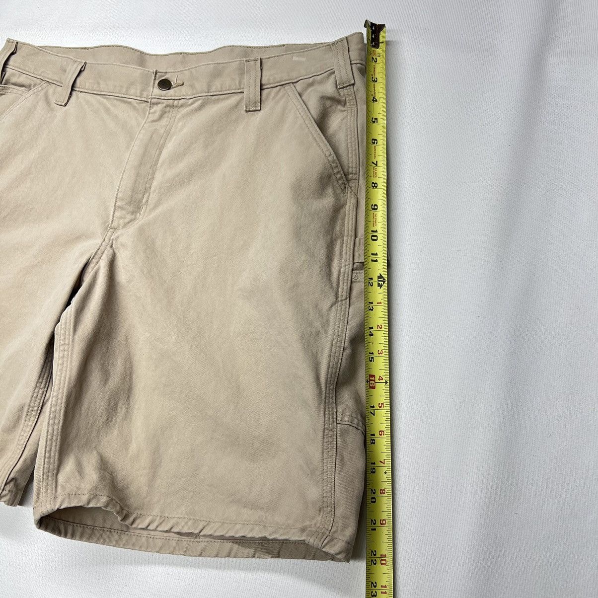 Carhartt × Vintage Carhartt Shorts Beige Relaxed Fit Carpenter Workwear Tan Y2K Size US 40 / EU 56 - 18 Thumbnail