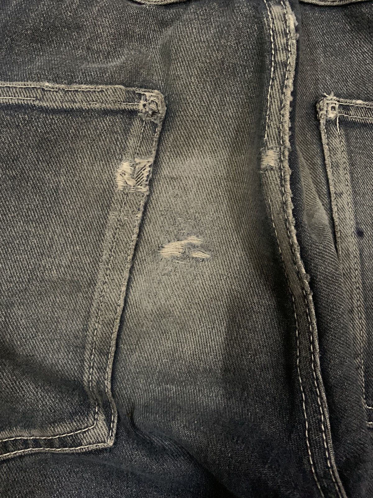 GU × Undercover Vintage Japanese Brand GU Faded Baggy Loose Ripped Jeans Size US 30 / EU 46 - 14 Thumbnail
