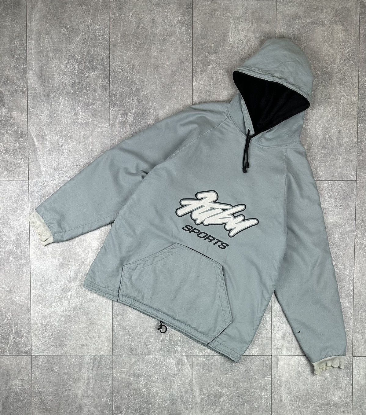 Fubu Fubu Sports Fleece Hooded Jacket Distressed 90S Size US XL / EU 56 / 4 - 11 Thumbnail