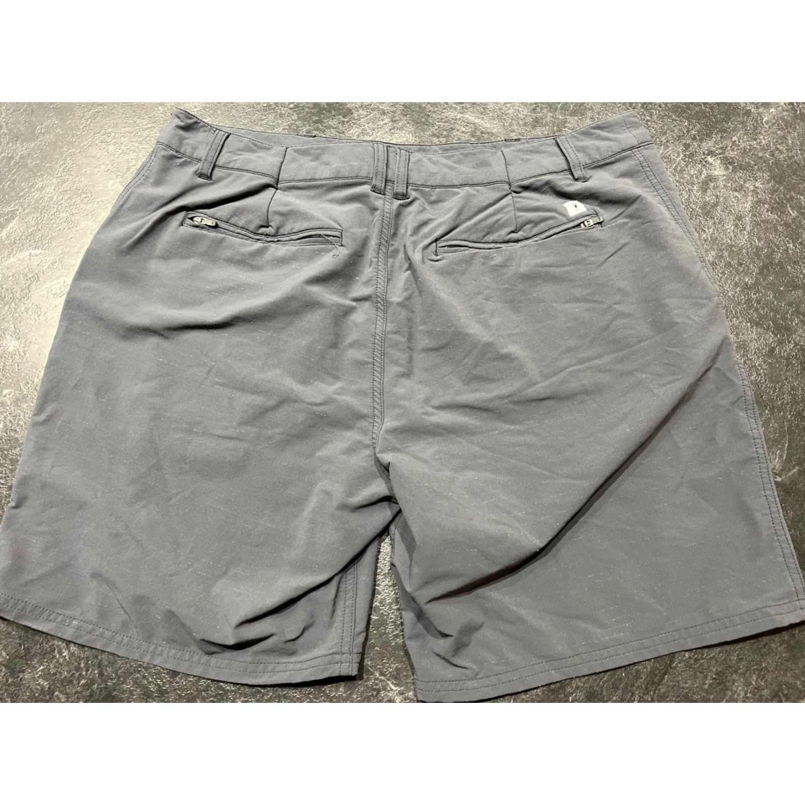 Vintage VINTAGE Toes On The Nose Shorts Chino Mens 38 Gray Flat Front Nylon Blend 8" Inseam Pants Size US 38 / EU 54 - 2 Thumbnail