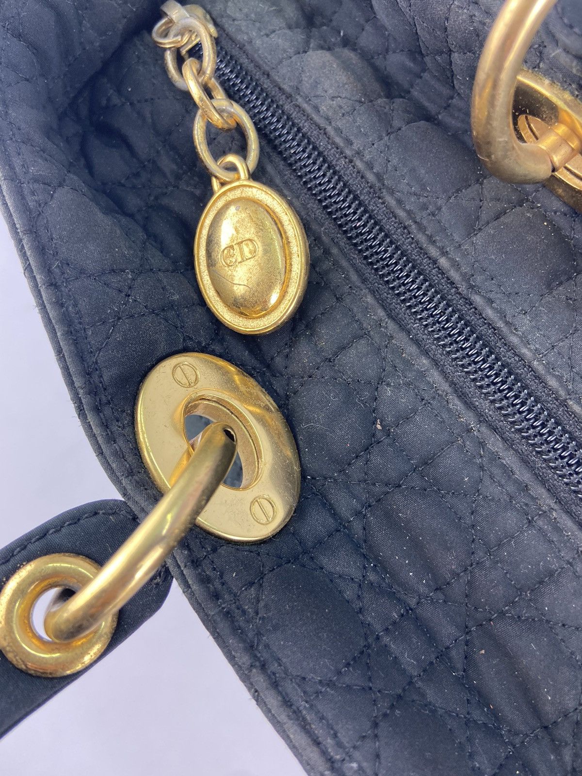Dior Authentic Vintage Chrostian Lady Dior cannage Nylon Size ONE SIZE - 13 Thumbnail
