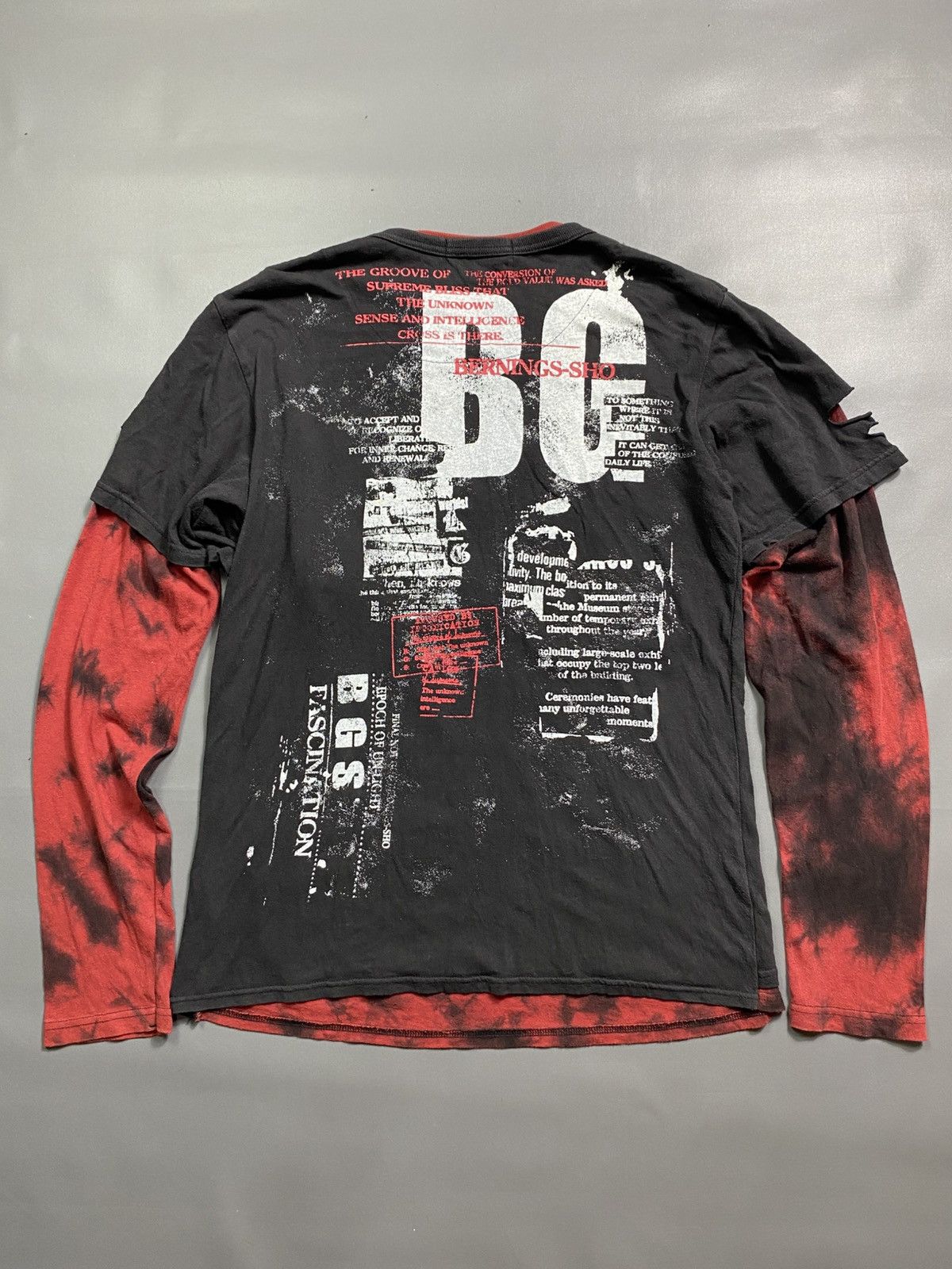 Japanese Brand BerningsSho Punk Style Double layer Longsleeve Size US L / EU 52-54 / 3 - 5 Thumbnail