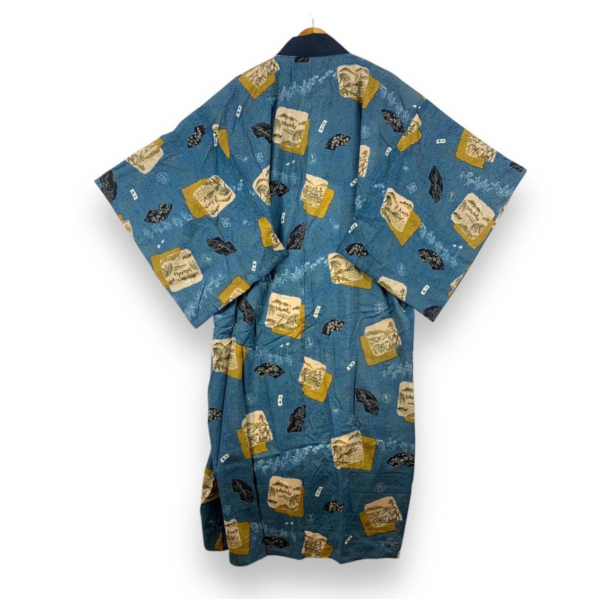 Japanese Brand Vintage 80’ KIMONO JAPAN DRAGON Temple Nature Coat Cape Size XXL / US 16-18 / IT 52-54 - 6 Thumbnail