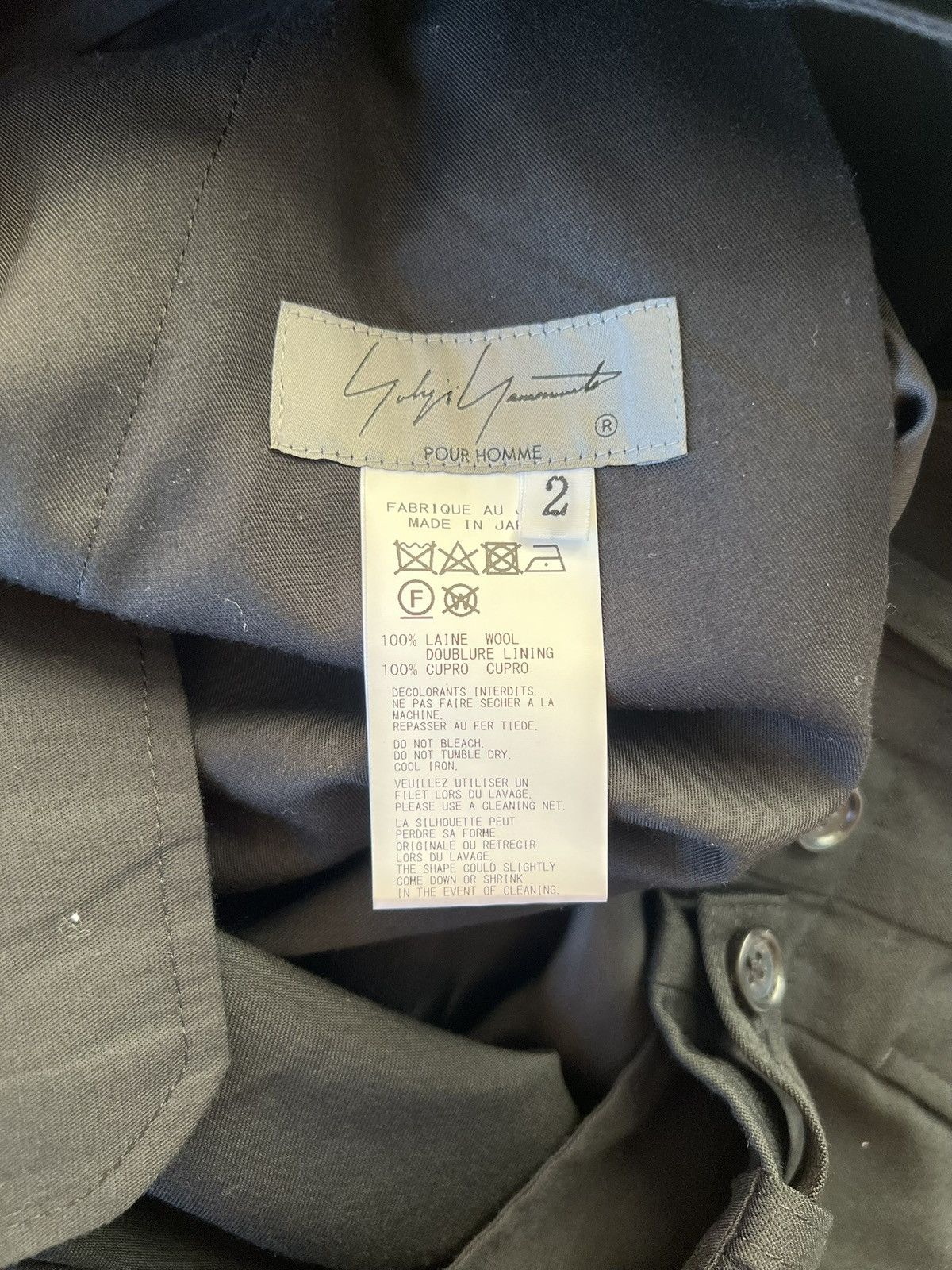Yohji Yamamoto Yohji Yamamoto Pour Homme - W/Gabardine Wide Tab Pants Size US 30 / EU 46 - 7 Thumbnail