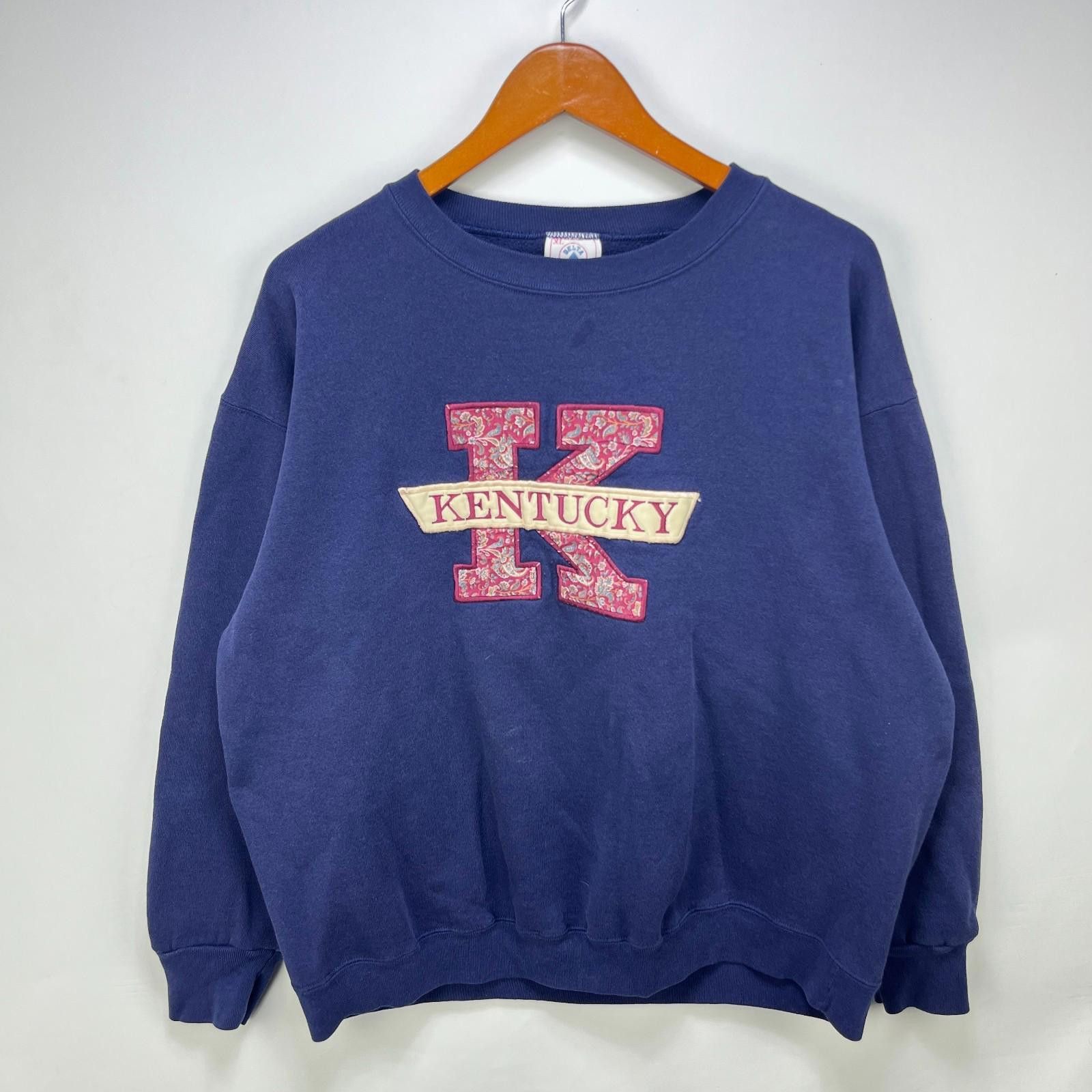 Other Vintage 90s Kentucky University Floral Faded Sweatshirt XL Size ONE SIZE - 1 Thumbnail