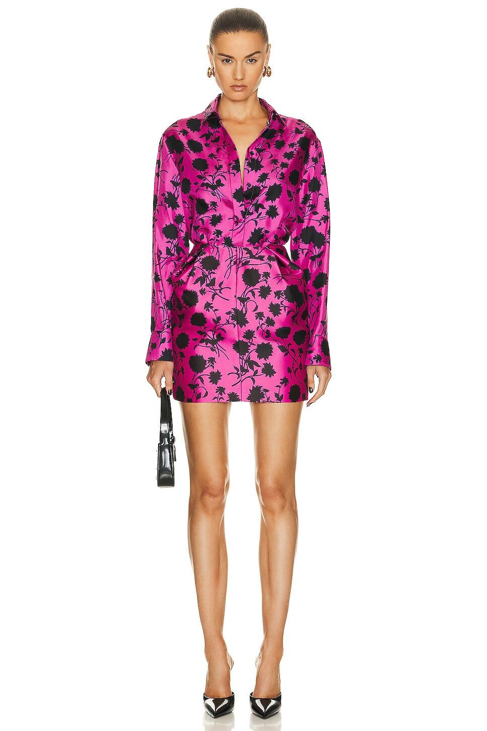 Versace o1y0226 Mini Skirt in Fuchsia/Black Size 28" / US 6 / IT 42 - 4 Thumbnail