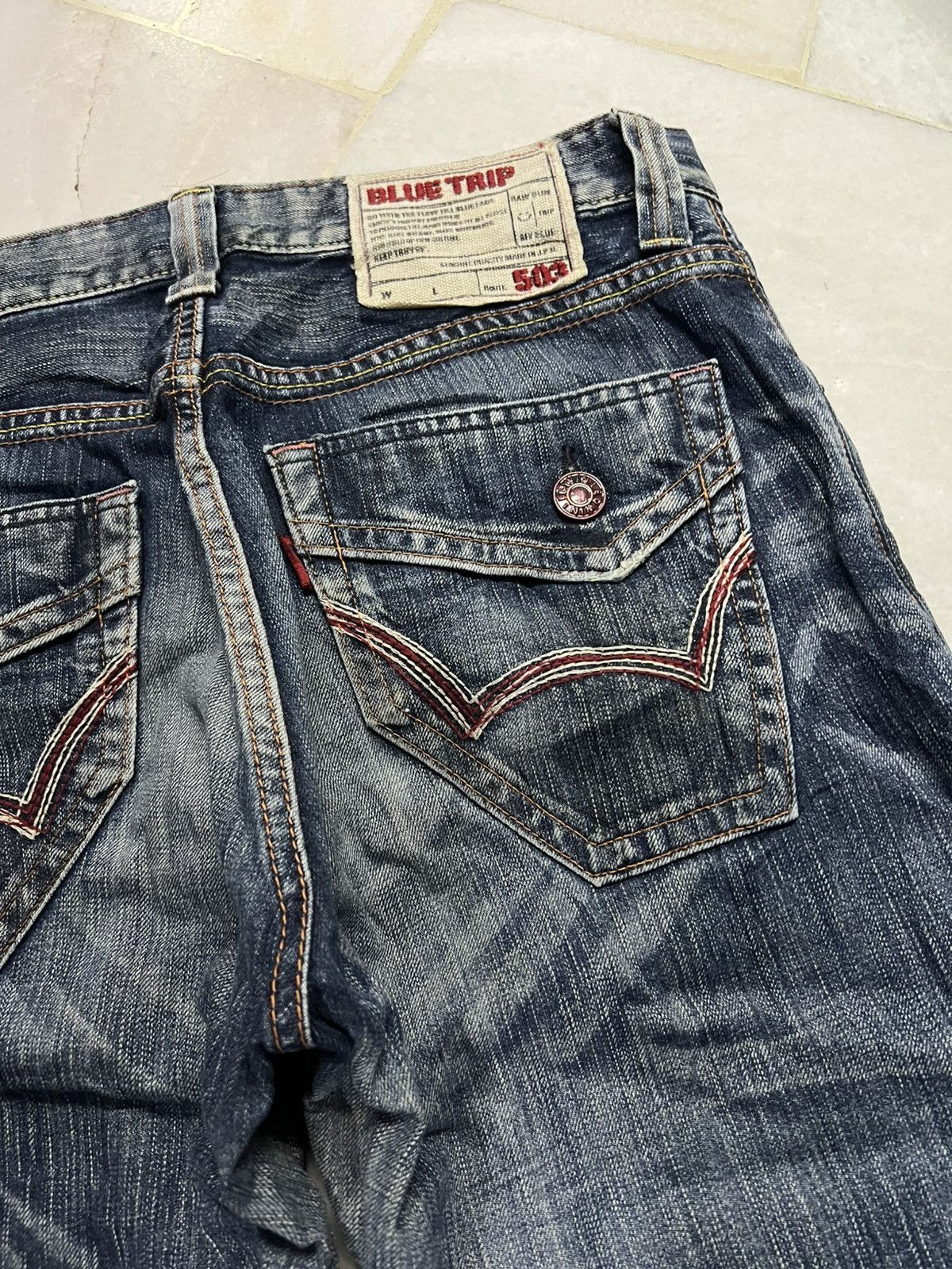 Edwin 💥Flare💥Edwin 503 Blue Trip Mud Wash Jean Size US 33 - 19 Thumbnail