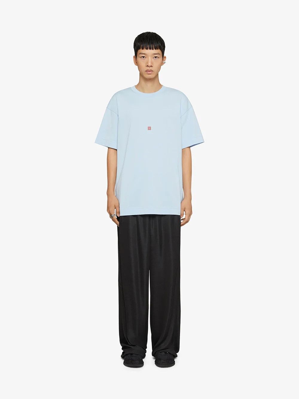 Givenchy Light Blue Embroidered 4G Flamingo Print Oversized T-Shirt Size US M / EU 48-50 / 2 - 3 Thumbnail