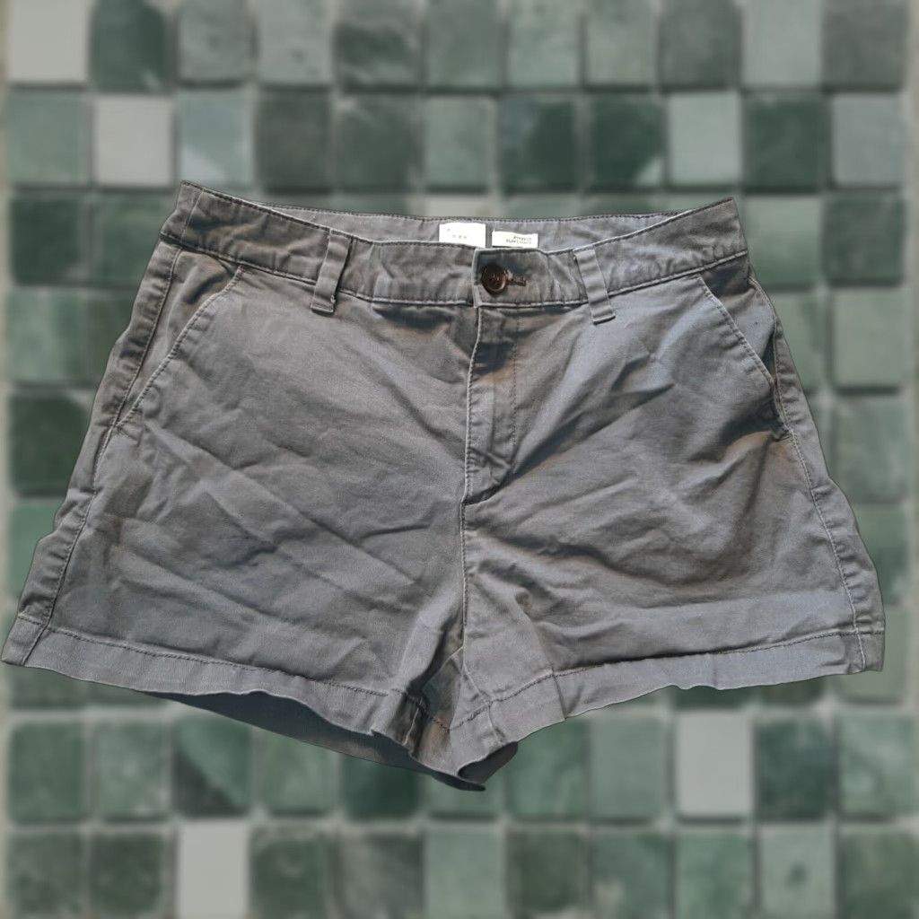 Vintage A New Day Gray Shorts Womens Stretch Size 8 Casual Chino Belt Pockets Regular Rise High Size 28" / US 6 / IT 42 - 1 Thumbnail