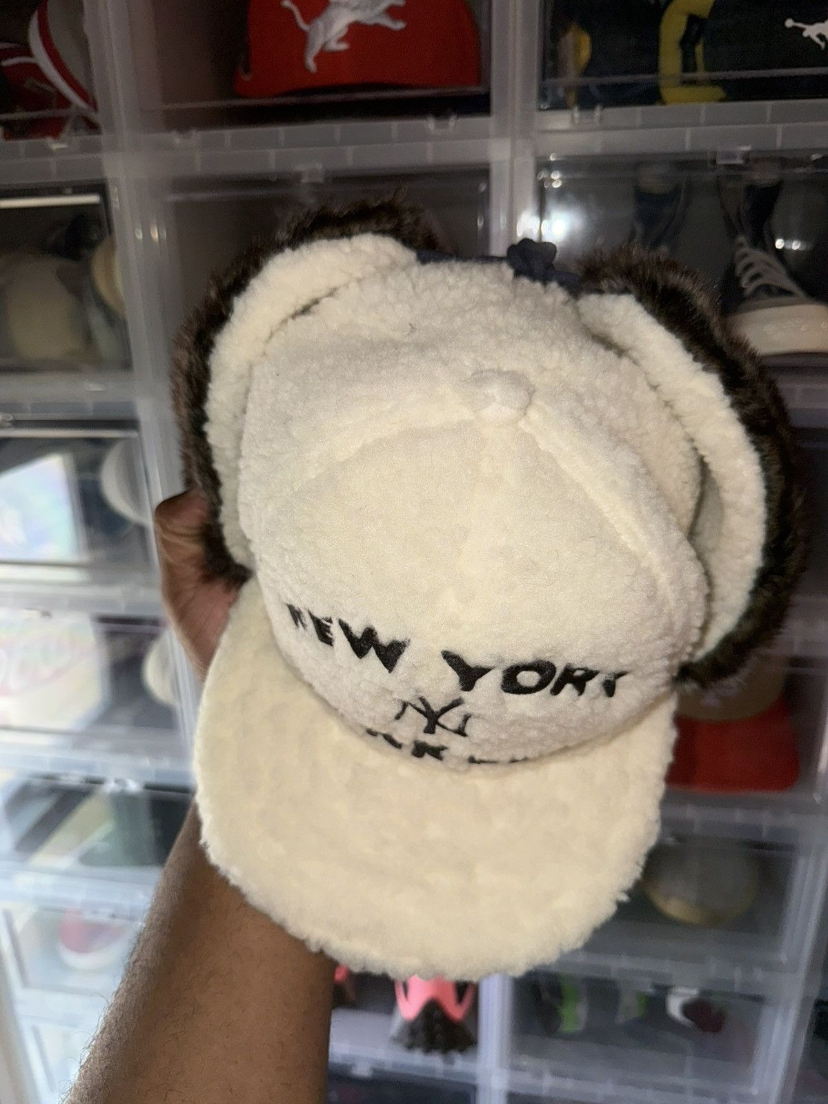 New Era × Vintage Myfitteds: New York Yankees Sherpa Dog Ears Size ONE SIZE - 4 Thumbnail