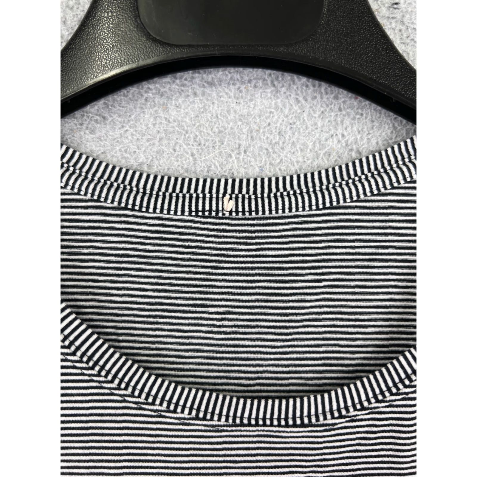 Lululemon Lululemon Shirt Women 6 Black White Stripe Pima Cotton Love Crew III W3DMBS Size M / US 6-8 / IT 42-44 - 6 Thumbnail