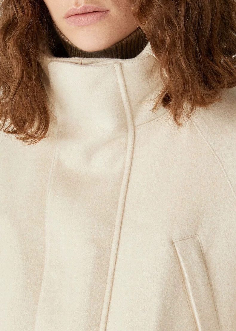 Loro Piana LORO PIANA Classic short women's natural blended cashmere Size L / US 10 / IT 46 - 8 Thumbnail