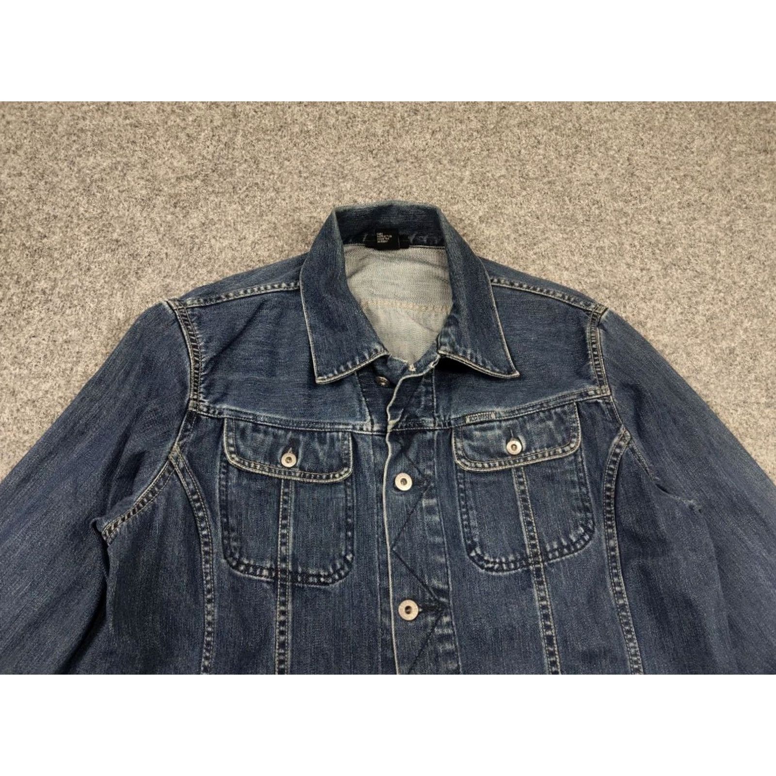 Diesel VINTAGE Diesel Gregg Denim Jacket L Men Blue 90s Y2K Style Pocket Button Armor? Size US L / EU 52-54 / 3 - 3 Thumbnail
