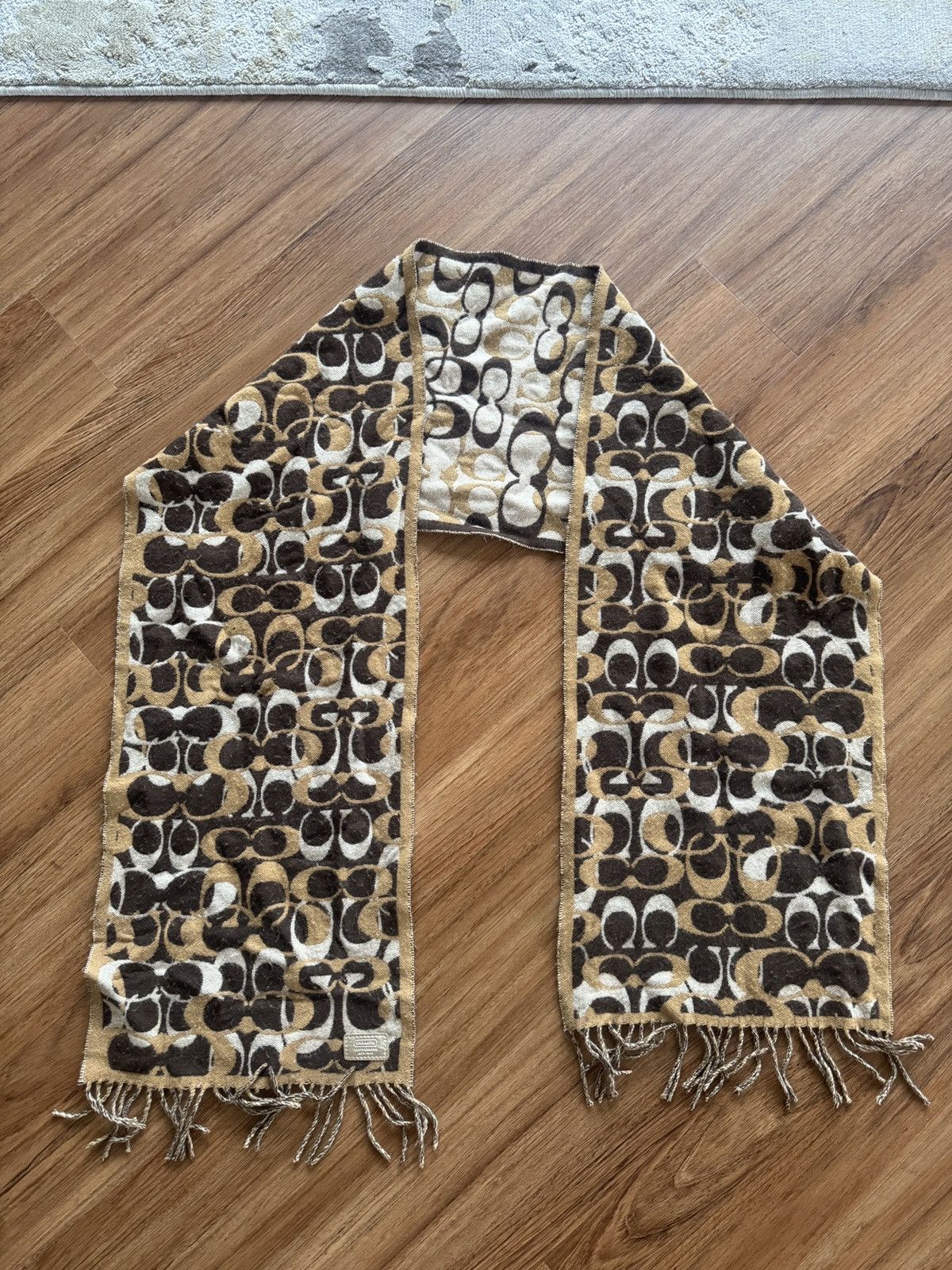 Coach Coach Scarf Multi Print Size ONE SIZE - 3 Thumbnail