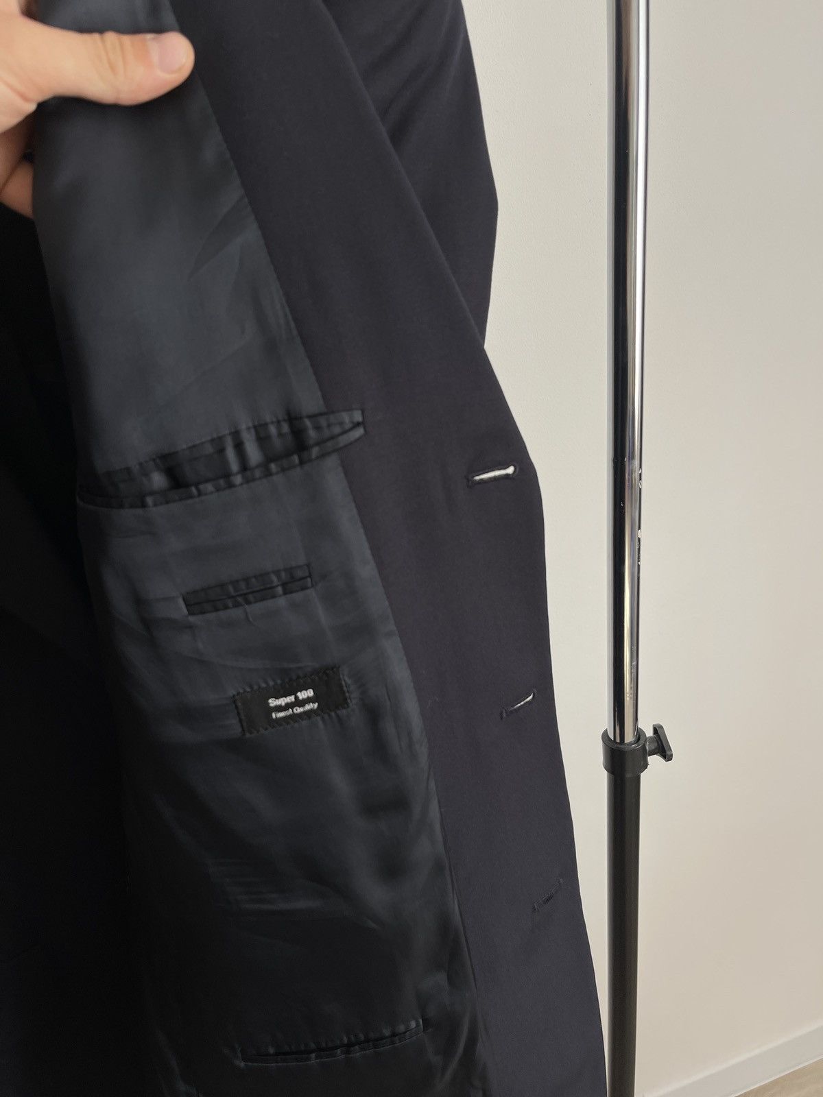 Hugo Boss Vintage hugo boss dark blue wool blazer classic jacket 42L Size 42L - 7 Thumbnail