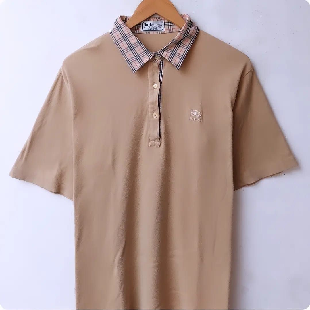 Burberry × Burberry Prorsum × Vintage Vintage 90s Burberrys Polo Shirt Size US L / EU 52-54 / 3 - 2 Thumbnail