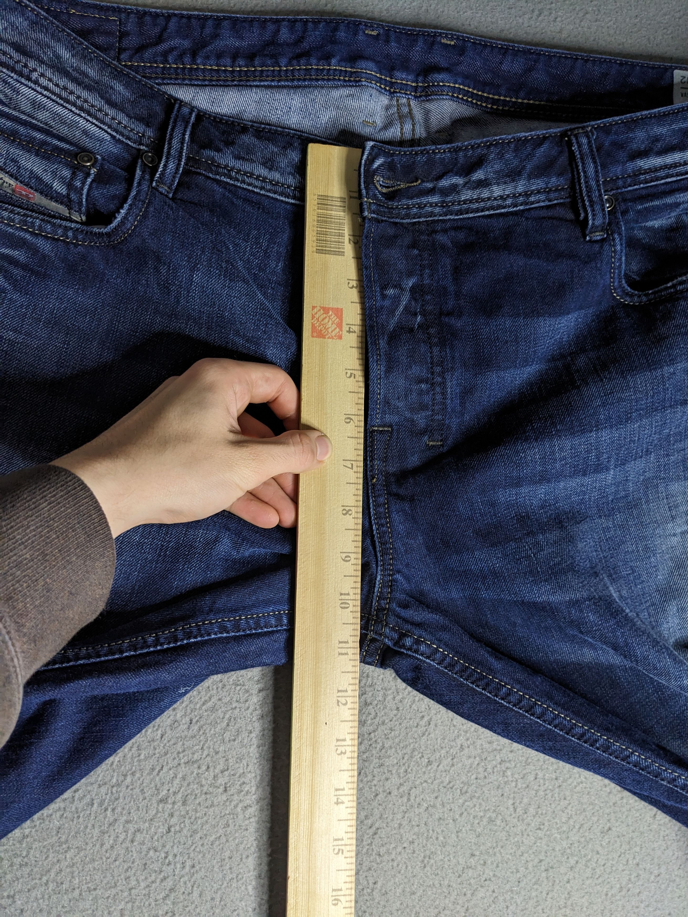Diesel Diesel Zathan Jeans Mens 42x28 Blue Dark Wash Bootcut Italy Size US 42 / EU 58 - 20 Thumbnail