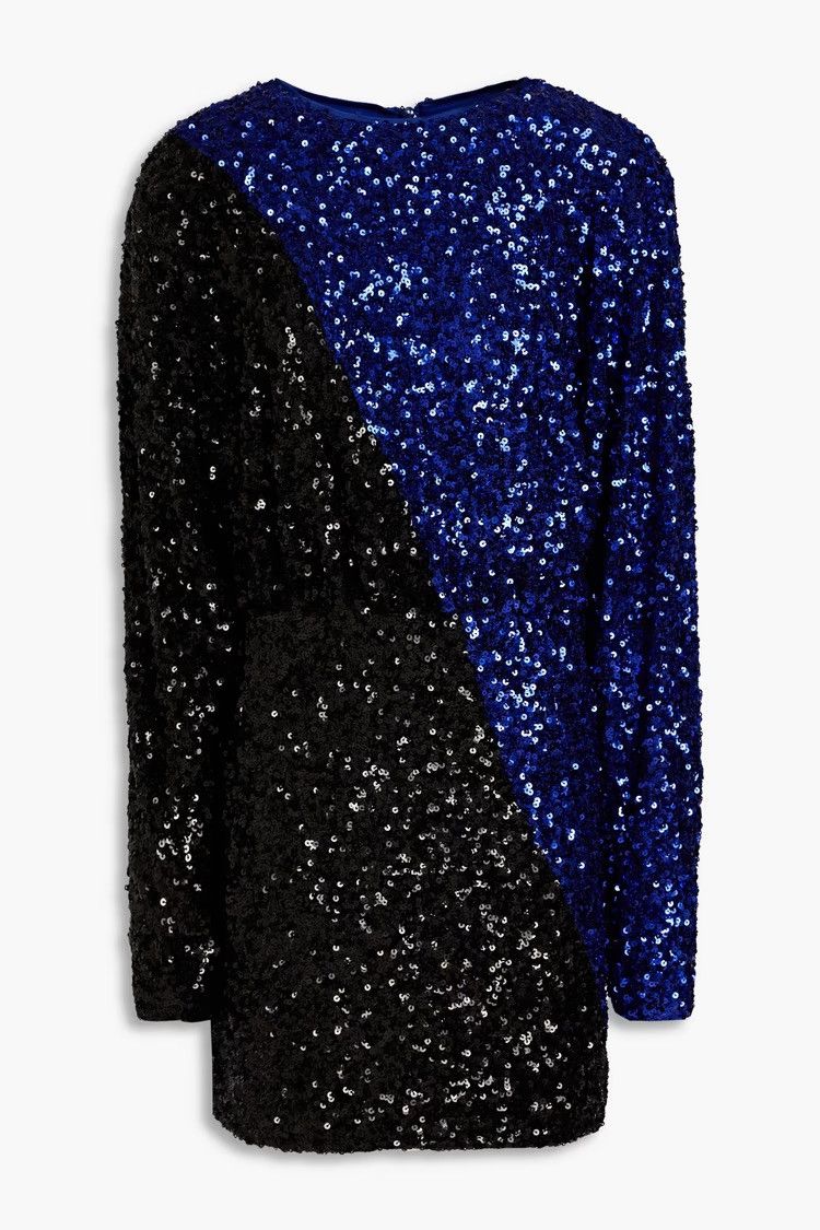 ROTATE ROTATE BIRGER CHRISTENSEN Sequined tulle mini wrap dress Size S / US 4 / IT 40 - 3 Thumbnail