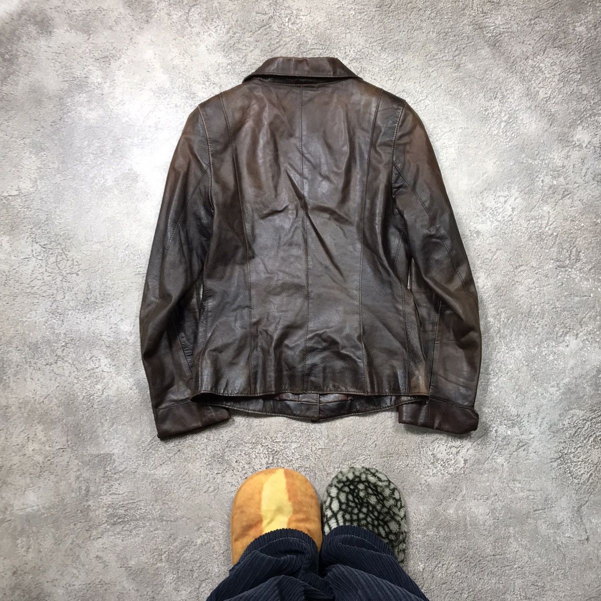 Japanese Brand VINTAGE Y2K LEATHER JACKET JAPAN CASUAL STREETWEAR 90s Size M / US 6-8 / IT 42-44 - 6 Thumbnail