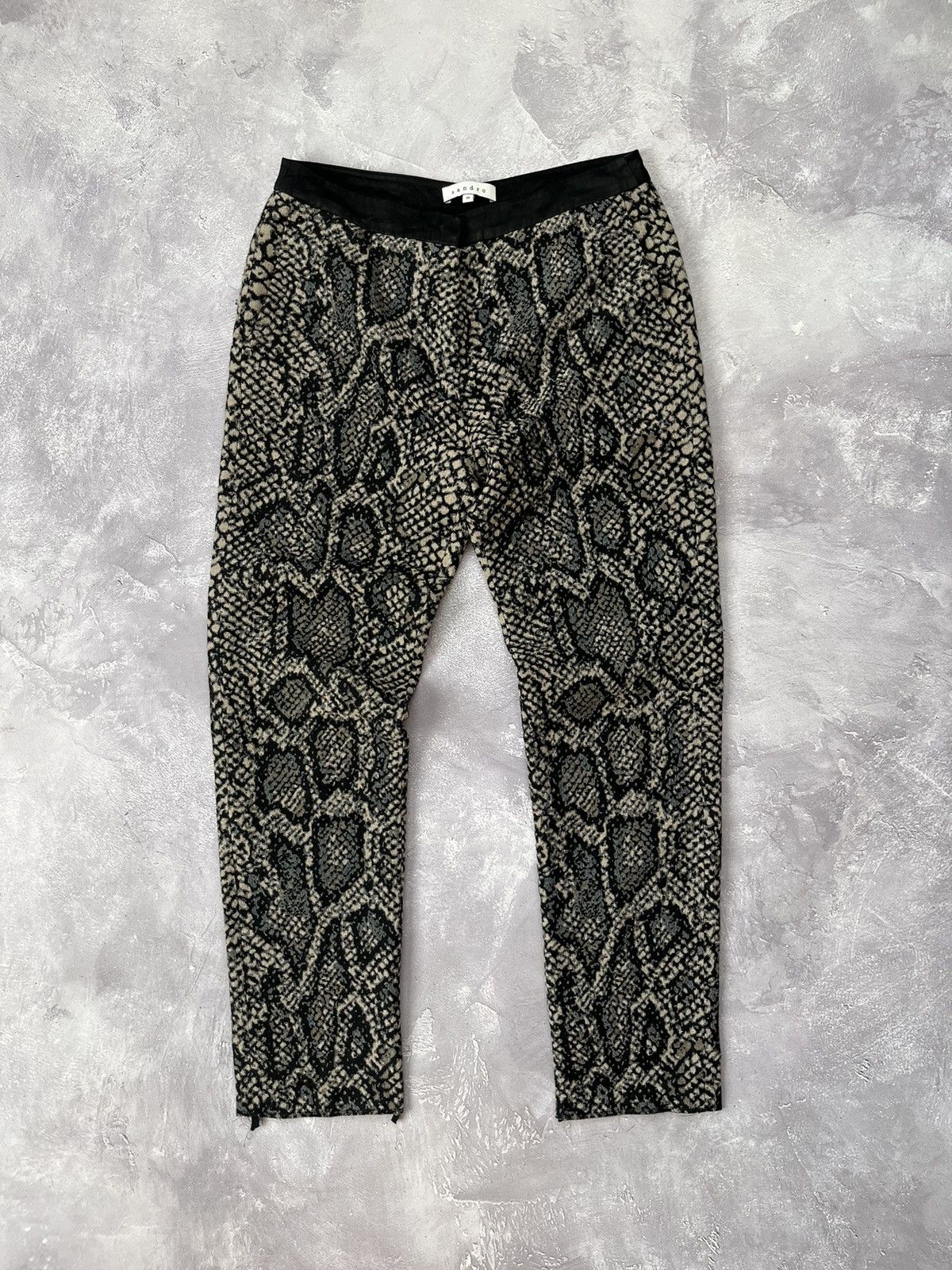 Sandro Sandro Snake Print Wool Pants Size 38 Size 26" / US 2 / IT 38 - 1 Thumbnail