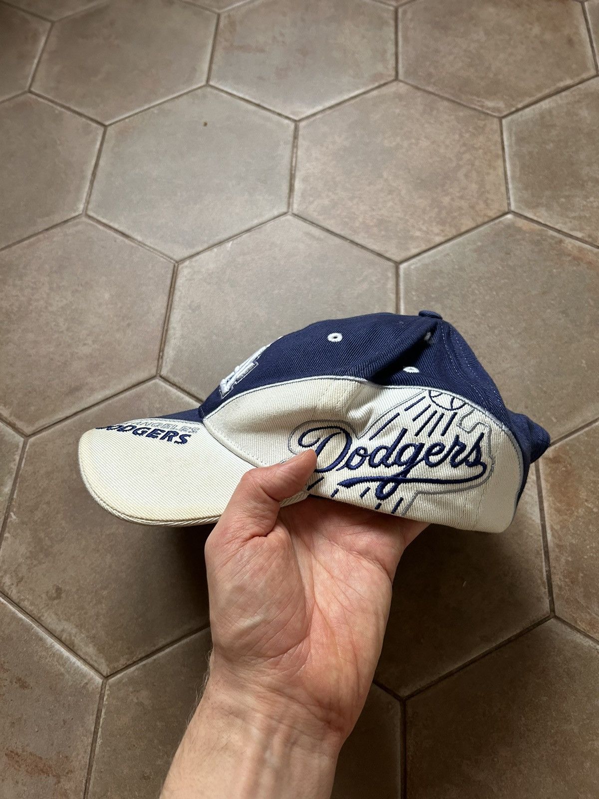 MLB × Vintage Rare Vintage 90s MLB Los Angeles LA Dodgers Major League Cap Size ONE SIZE - 2 Thumbnail