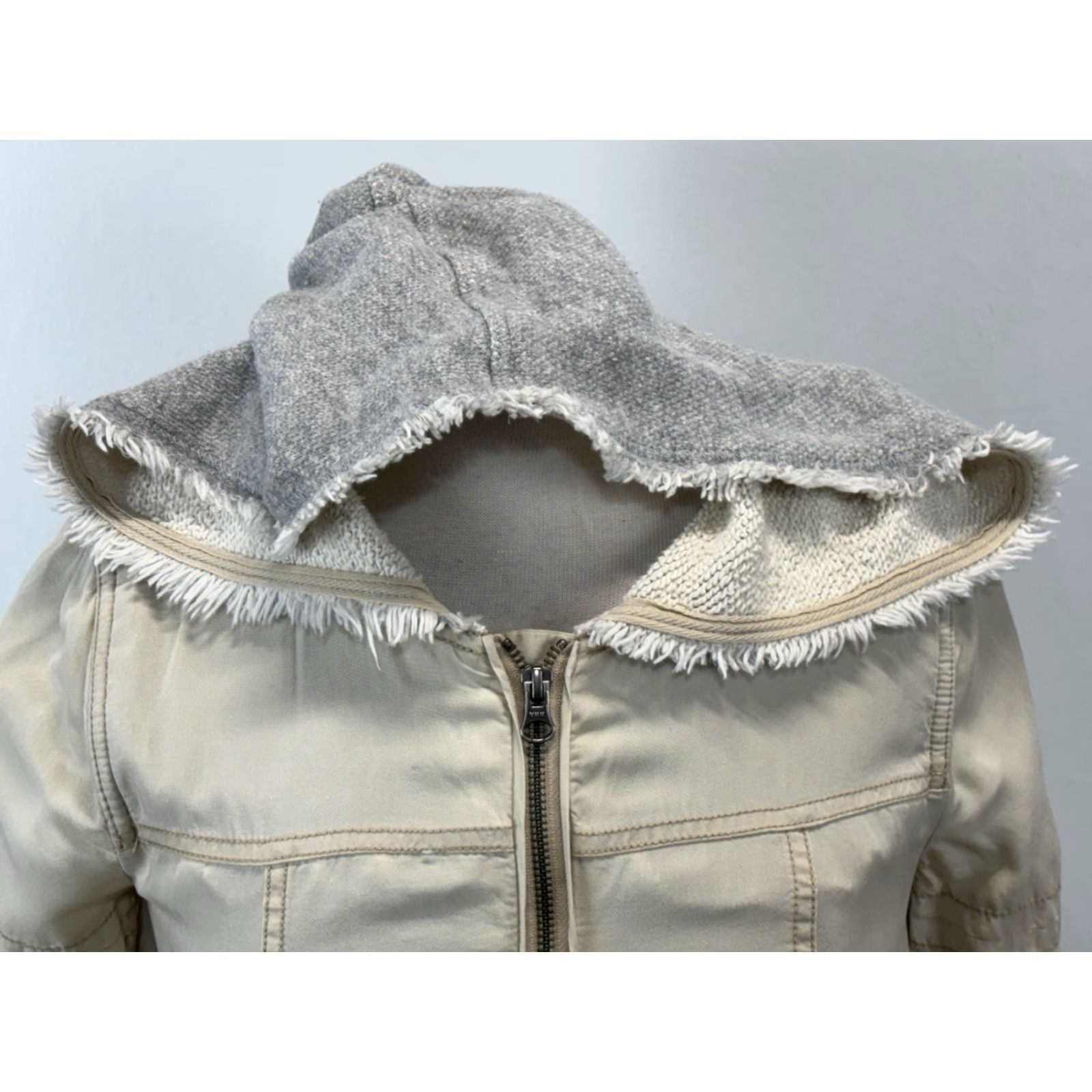 Free People Free People Jacket Adult XS Beige Hooded Lightweight Lined Tencel Utility Bohemian Full Zip Pockets Womens Size XS / US 0-2 / IT 36-38 - 6 Thumbnail