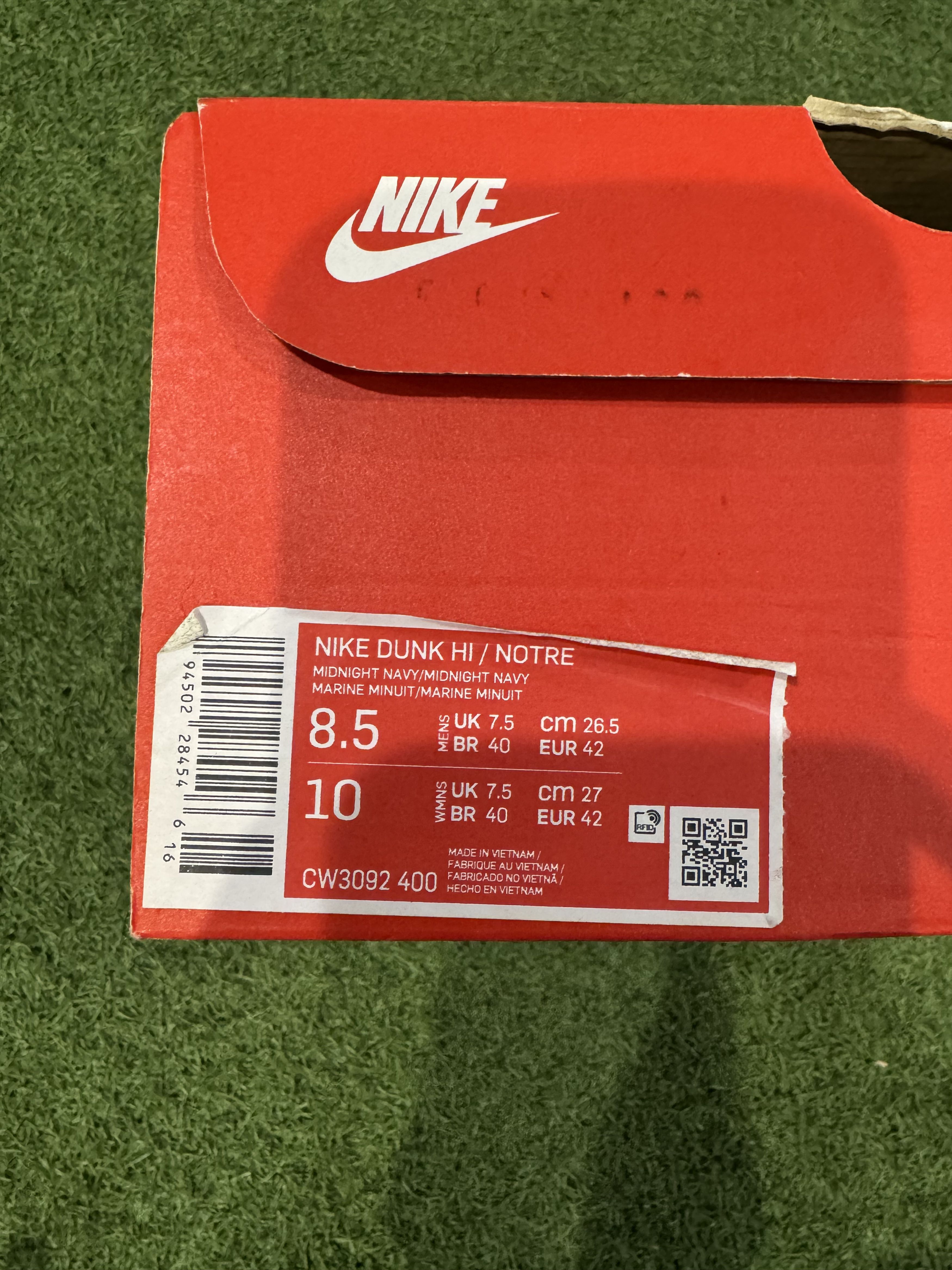 Notre Size 8.5- Dunk High Notre Midnight Navy Size US 8.5 / EU 41-42 - 5 Thumbnail