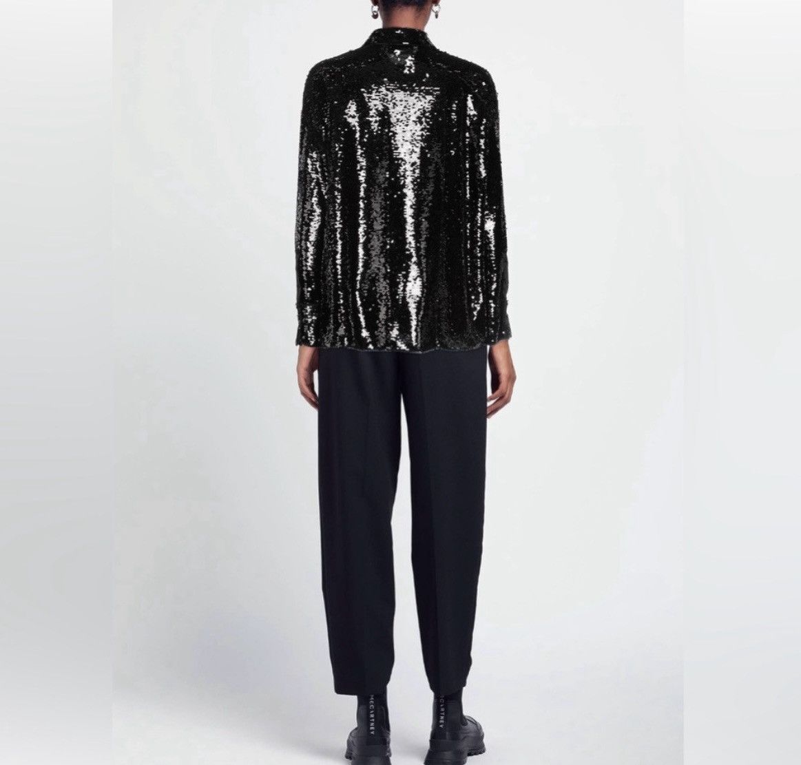 Blumarine Blumarine Sequined Black Shirt size IT40 Size S / US 4 / IT 40 - 2 Thumbnail