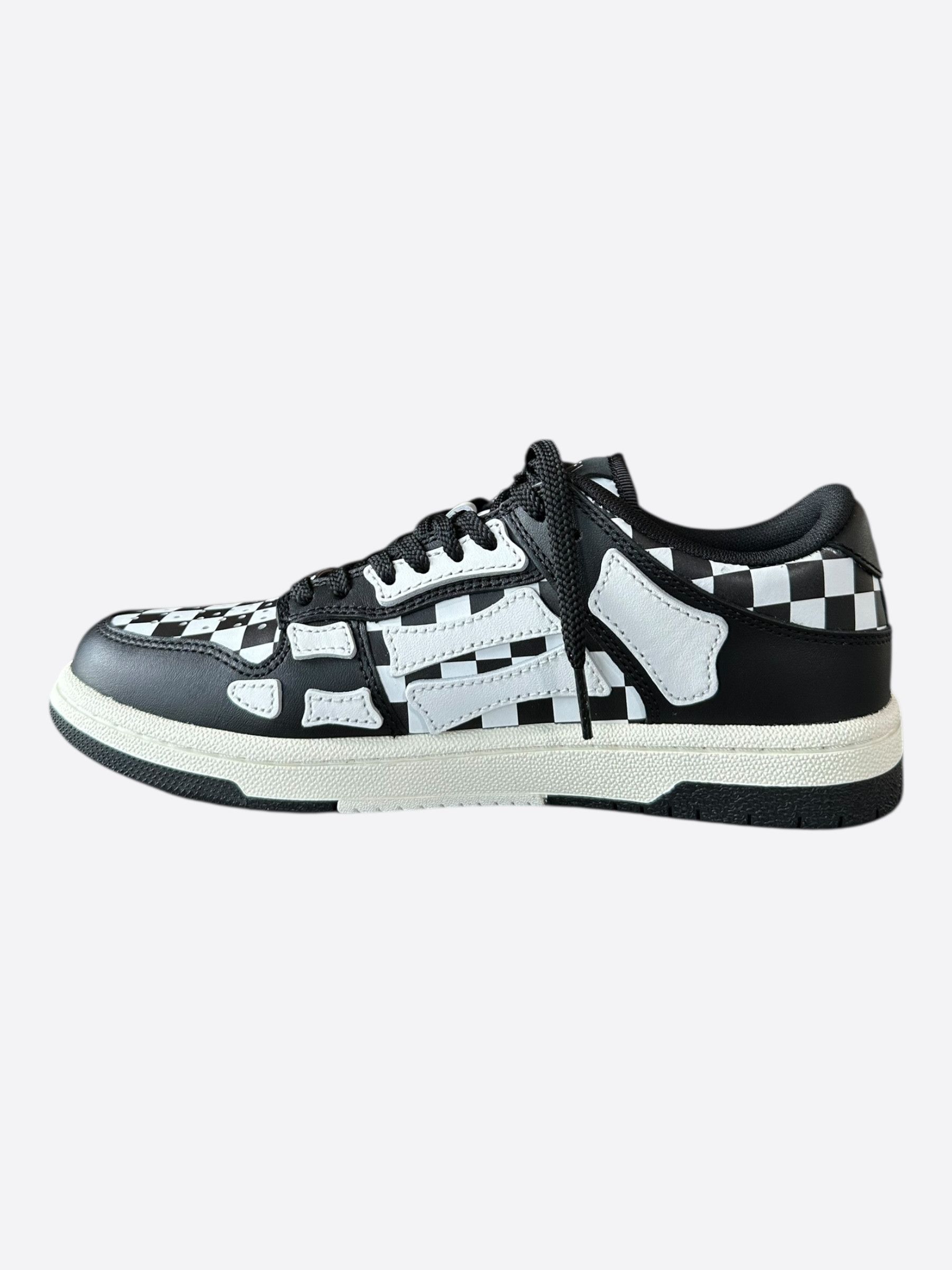 Amiri Amiri Black & White Checkered Skel Low Top Women's Sneakers Size US 7 / IT 37 - 6 Thumbnail
