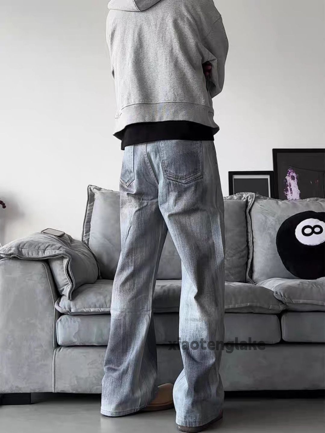 Jean × Vintage Utility washed faded loose baggy paint grunge jeans Size US 32 / EU 48 - 3 Thumbnail