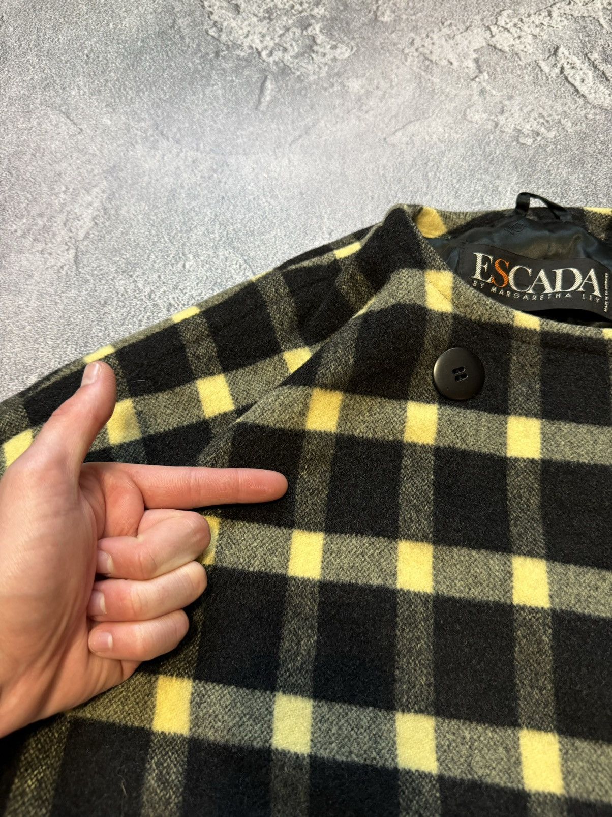 Escada × Vintage Escada by Margaretha ley vintage flannel coat long jacket Size M / US 6-8 / IT 42-44 - 13 Thumbnail