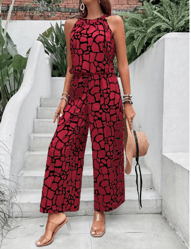 Other Sleeveless Printed Lace-up One-piece Trousers Size L / US 10 / IT 46 - 1 Thumbnail