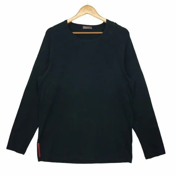 Prada Vtg PRADA LINEA ROSSA Made in Italy Long Sleeve Tee Shirt Size L / US 10 / IT 46 - 1 Thumbnail