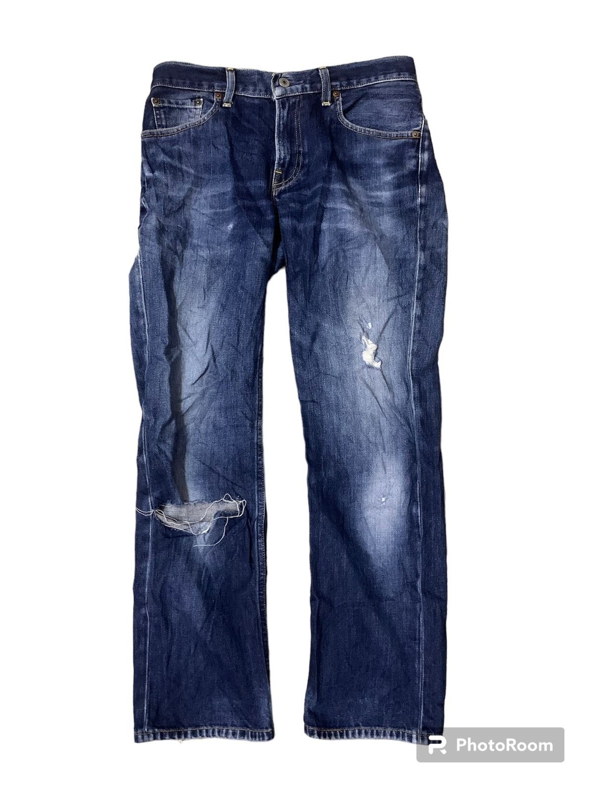 Japanese Brand × Levi's Vintage Clothing Levi’s 502 Selvedge Distress Denim Jeans Size US 30 / EU 46 - 1 Thumbnail