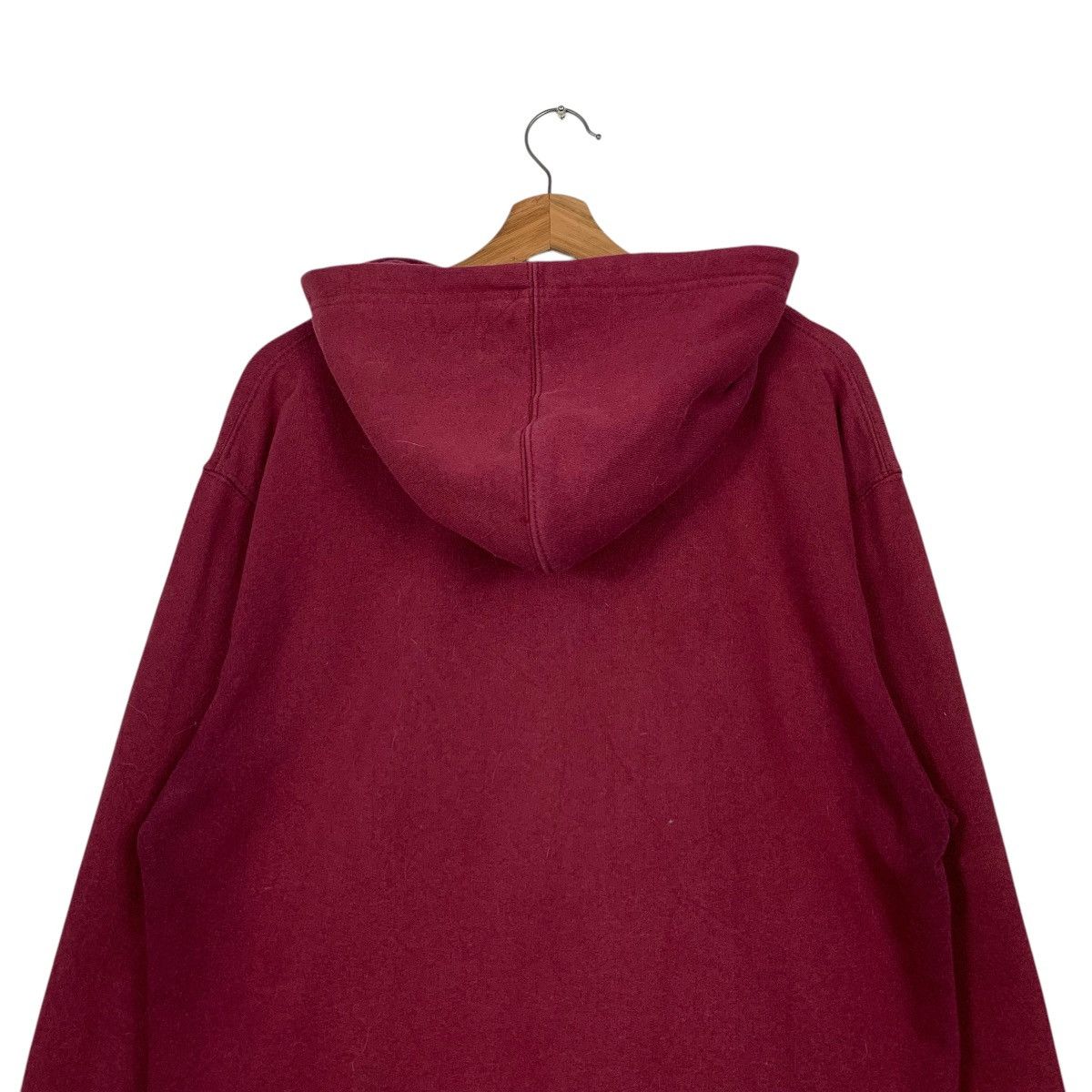 Vintage PRO CLUB Maroon Zipper Hoodie Sweatshirt #2427-C109 Size US M / EU 48-50 / 2 - 8 Thumbnail