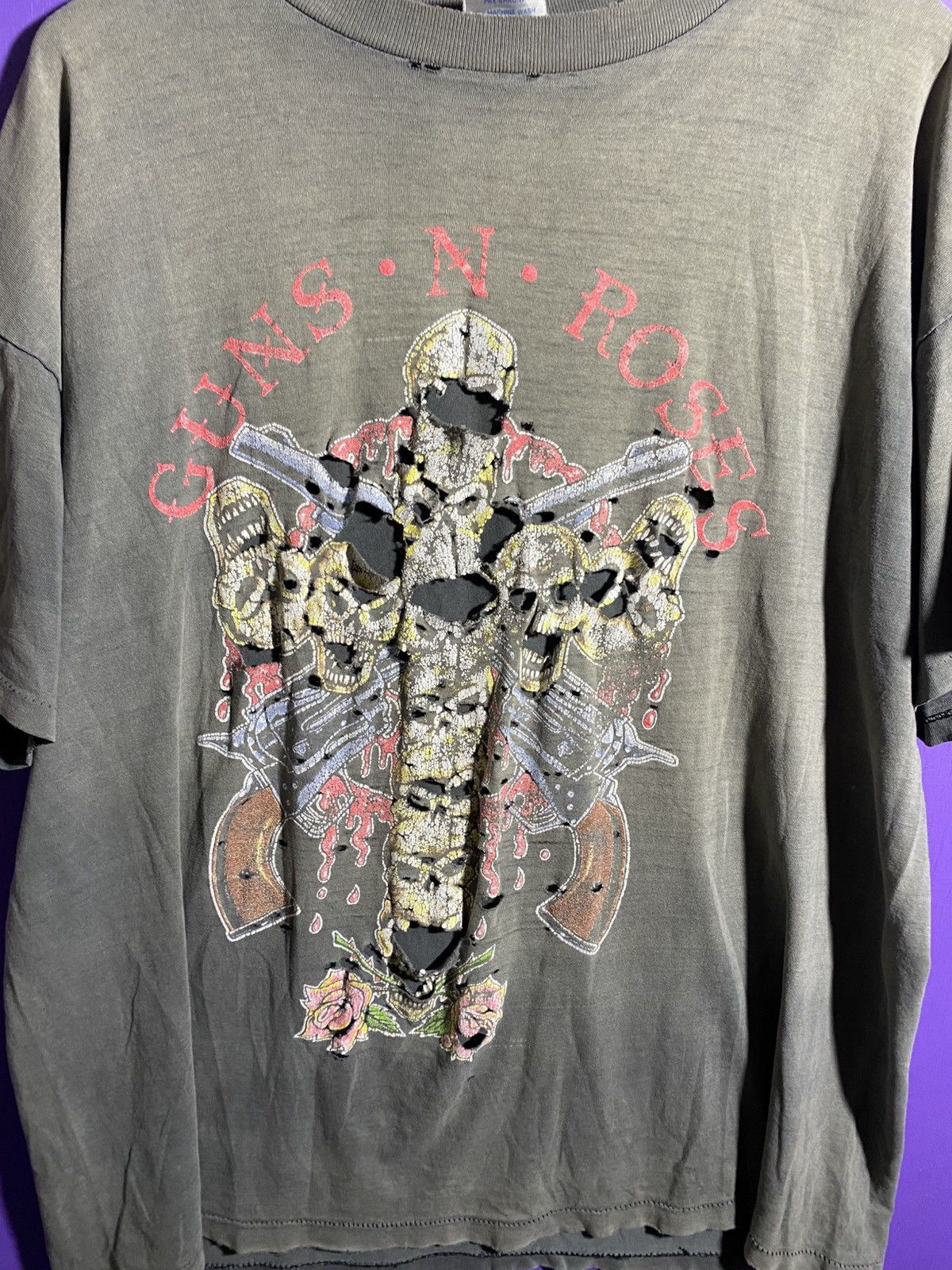 Band Tees × Vintage Vintage 1991 Guns n Roses use your illusion tour tee Size US XXL / EU 58 / 5 - 3 Thumbnail