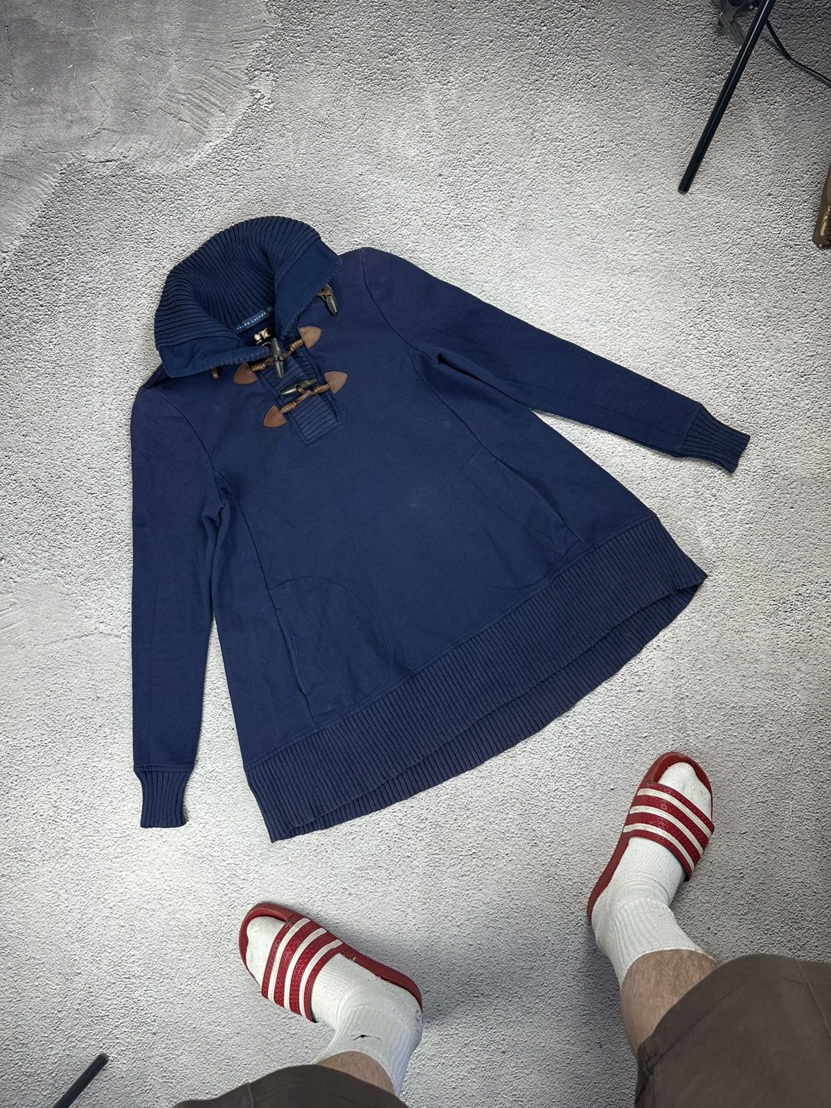 Polo Ralph Lauren Ralph Lauren Women’s Longline Navy Hoodie Toggle Vintage Y2K Size S / US 4 / IT 40 - 11 Thumbnail