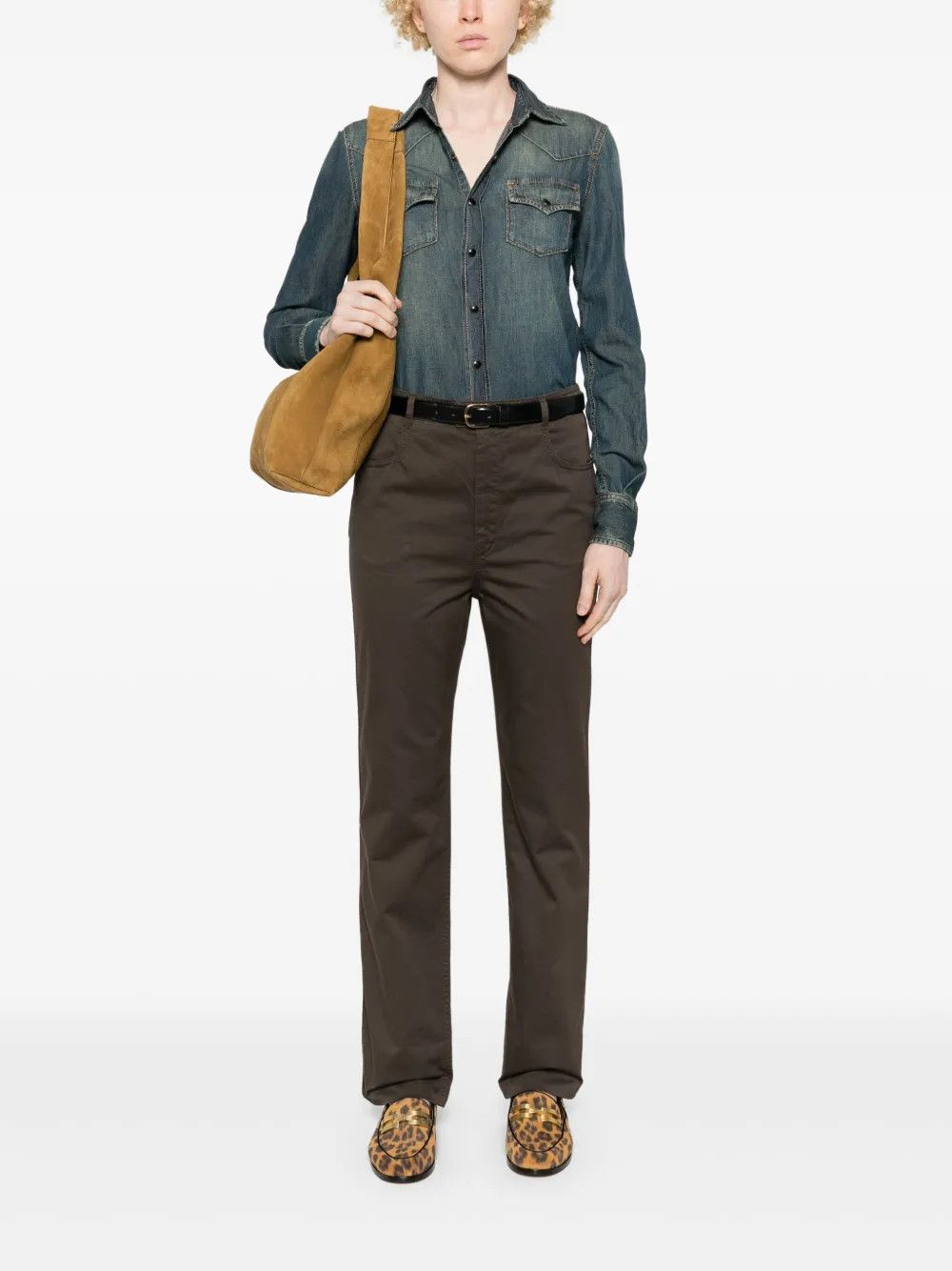 Saint Laurent Paris o1y0126 Casual Pant in Dark Brown Size 27" / US 4 / IT 40 - 5 Thumbnail