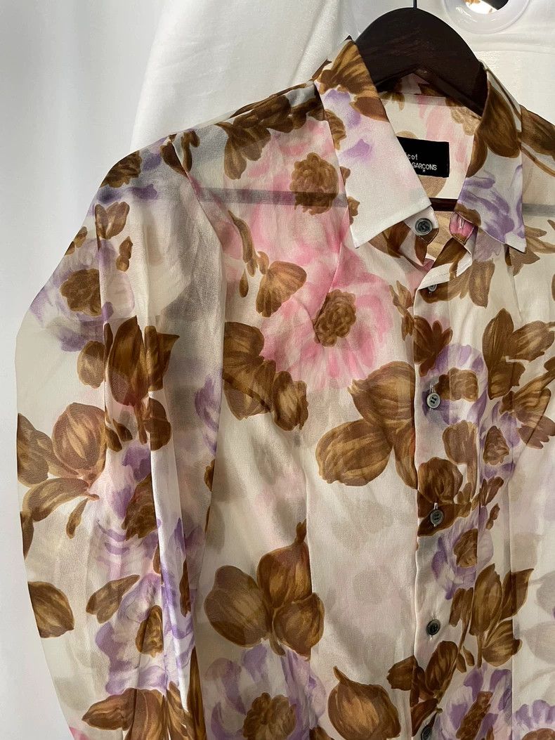 Comme des Garcons Comme des Garçons Medieval Ladies Floral Long Sleeve Shirt Size ONE SIZE - 3 Thumbnail