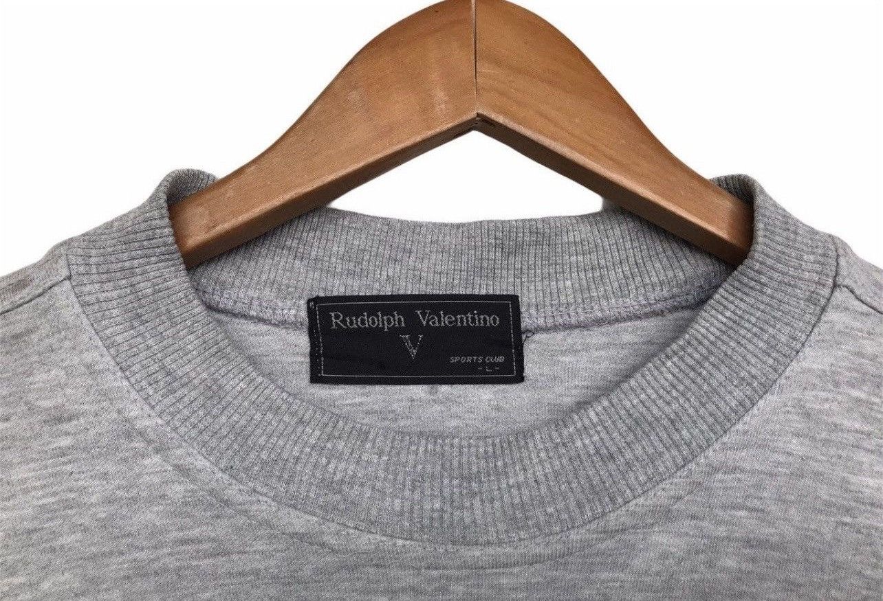 Valentino × Vintage Vintage Rudolph Valentino Embroidered Big Logo Sweatshirt Size US L / EU 52-54 / 3 - 6 Thumbnail