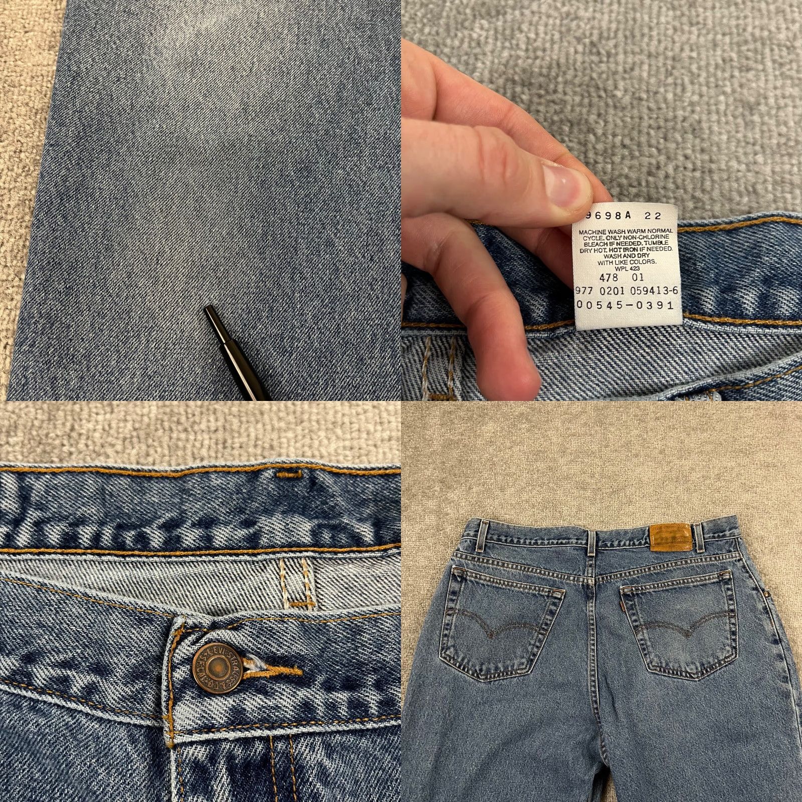 Levi's Levi's 545 Jeans Mens 40x30 Loose Fit Straight Blue Denim Pants Brown Tab Size US 40 / EU 56 - 9 Thumbnail